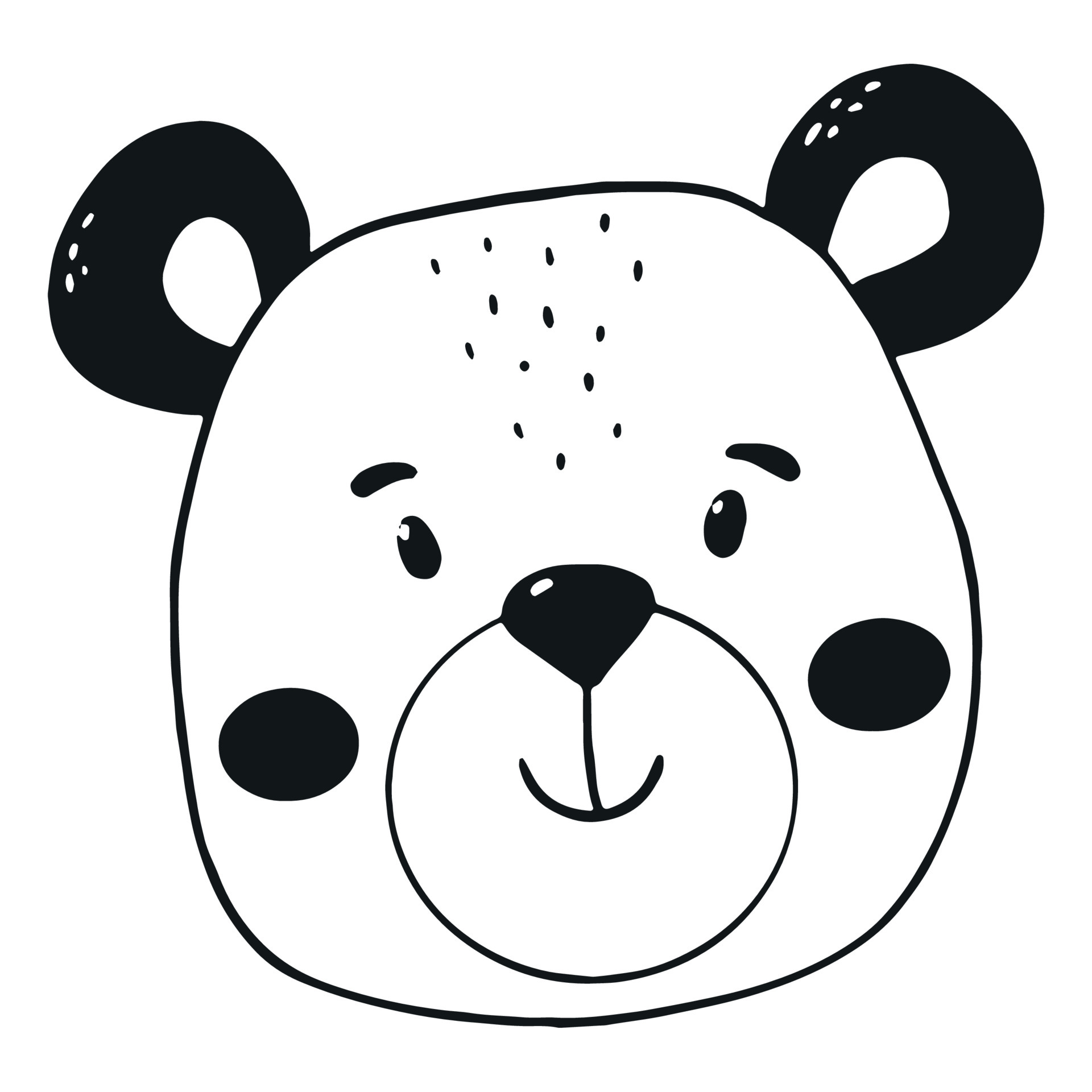 Desenhos de Adesivos de Panda Fofo para Colorir e Imprimir 