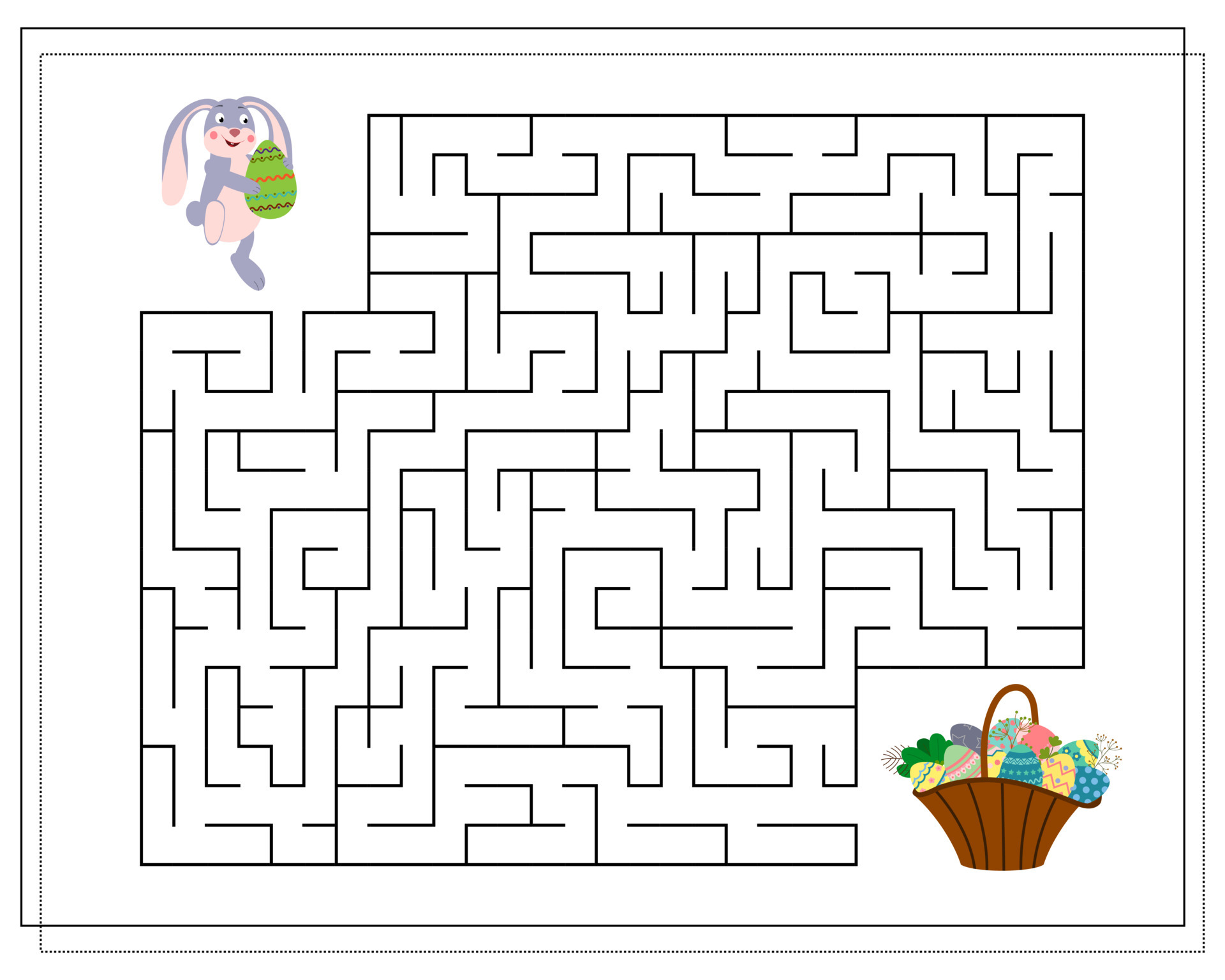 Jogo de lógica infantil atravessa o labirinto ajude o bebê