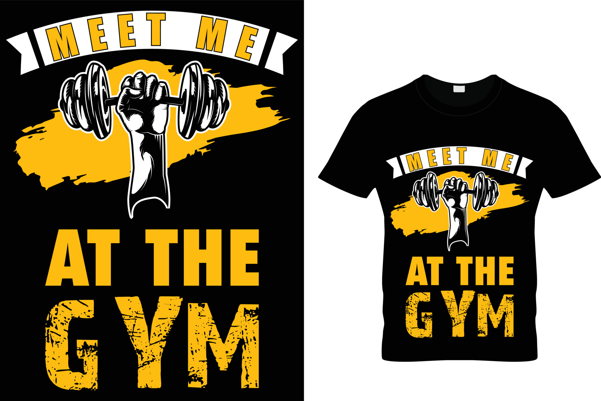 Workout gym fitness tipografia criativa design de camiseta arte vetorial