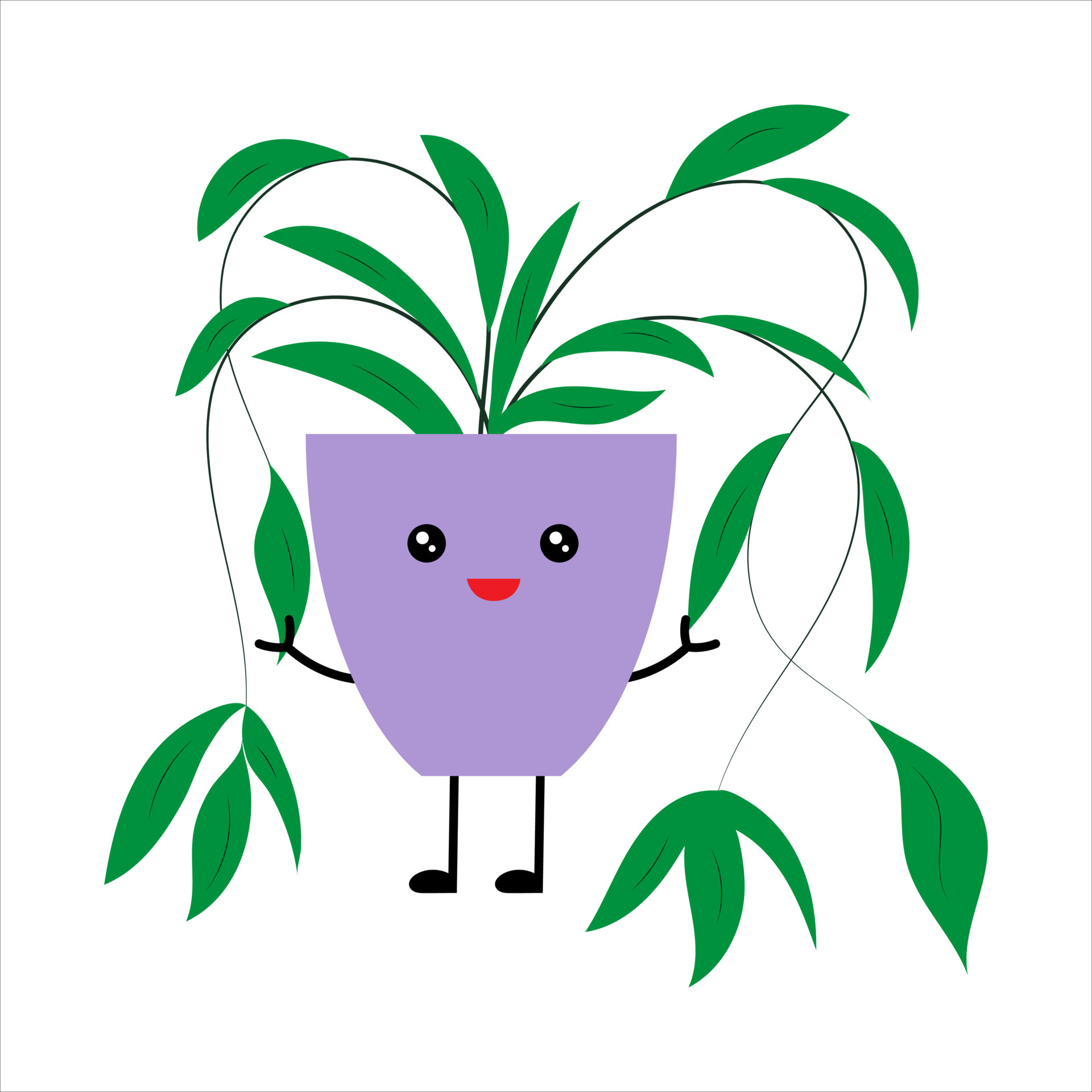 Grupo Bonito Do Kawaii Dos Desenhos Animados De Planta, De Plantas Carnudas  Do Cacto E De Flores Com Projeto Liso Das Caras Engra Ilustração Stock -  Ilustração de cactos, jogo: 102184516