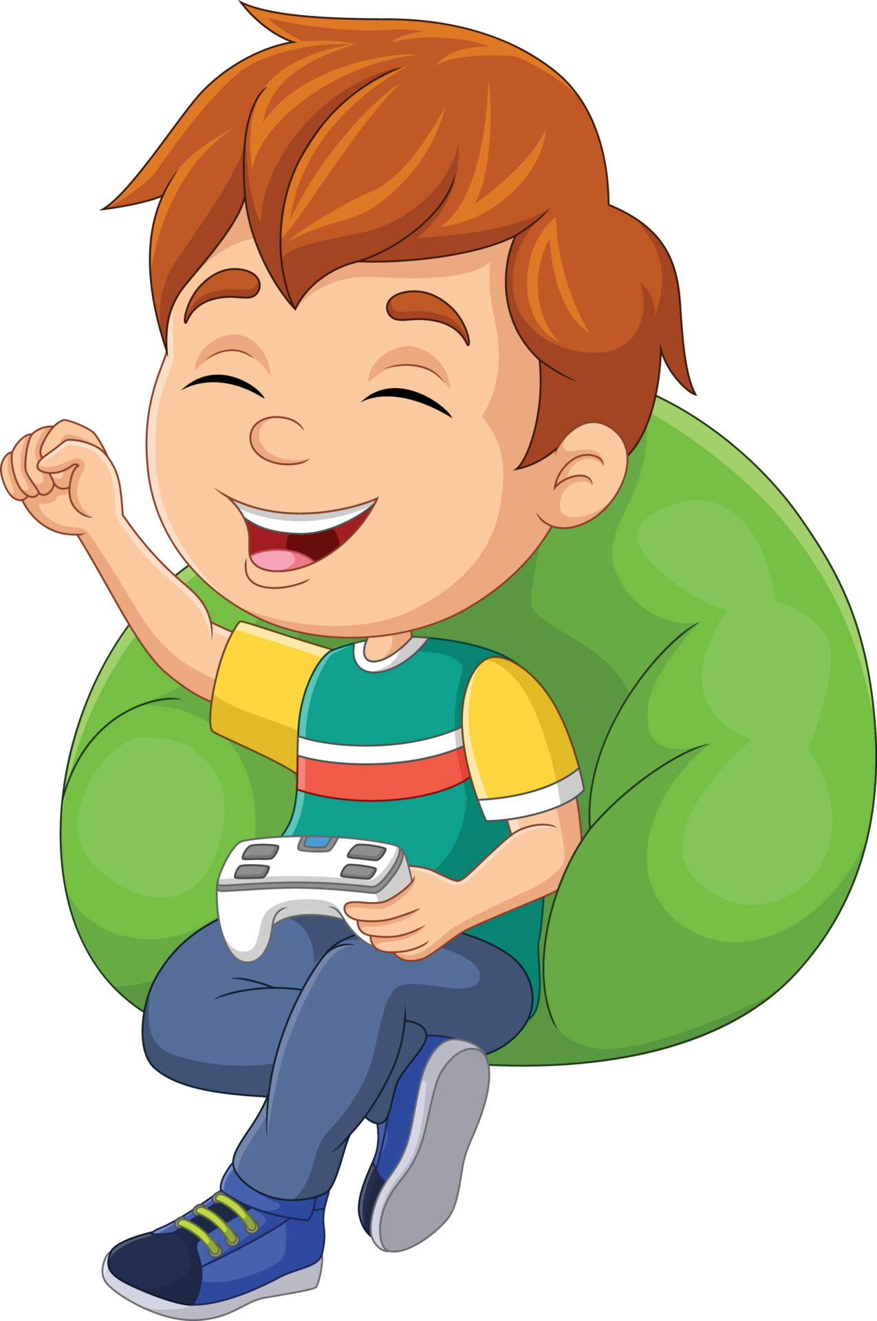 menino e menina com dinheiro e jogar personagem de desenho animado do  console de jogos 11764822 Vetor no Vecteezy