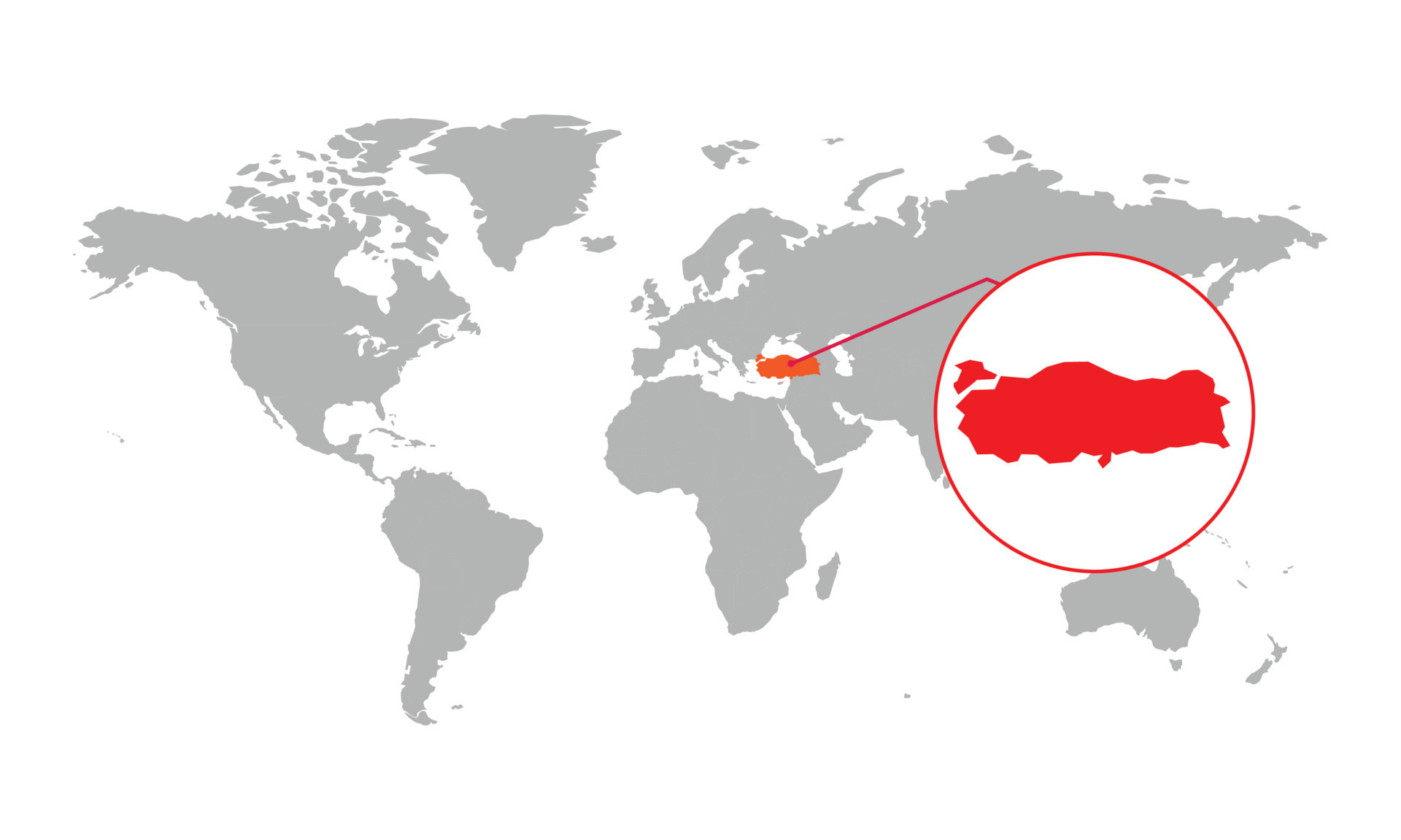 Turquia Mapa País Bandeira Localizada Globo Mapa Mundo Ilustração