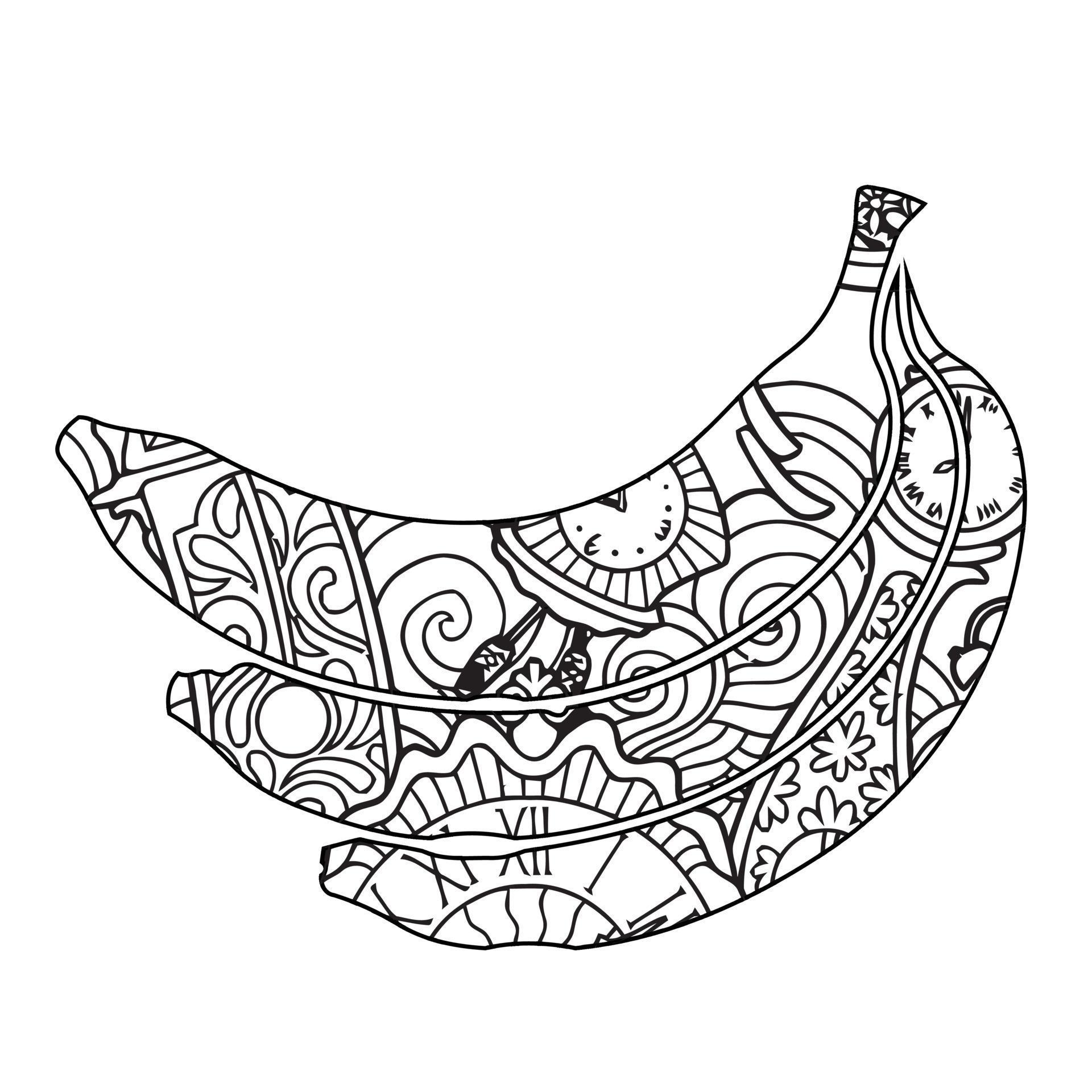 Desenho de Uma banana para Colorir - Colorir.com