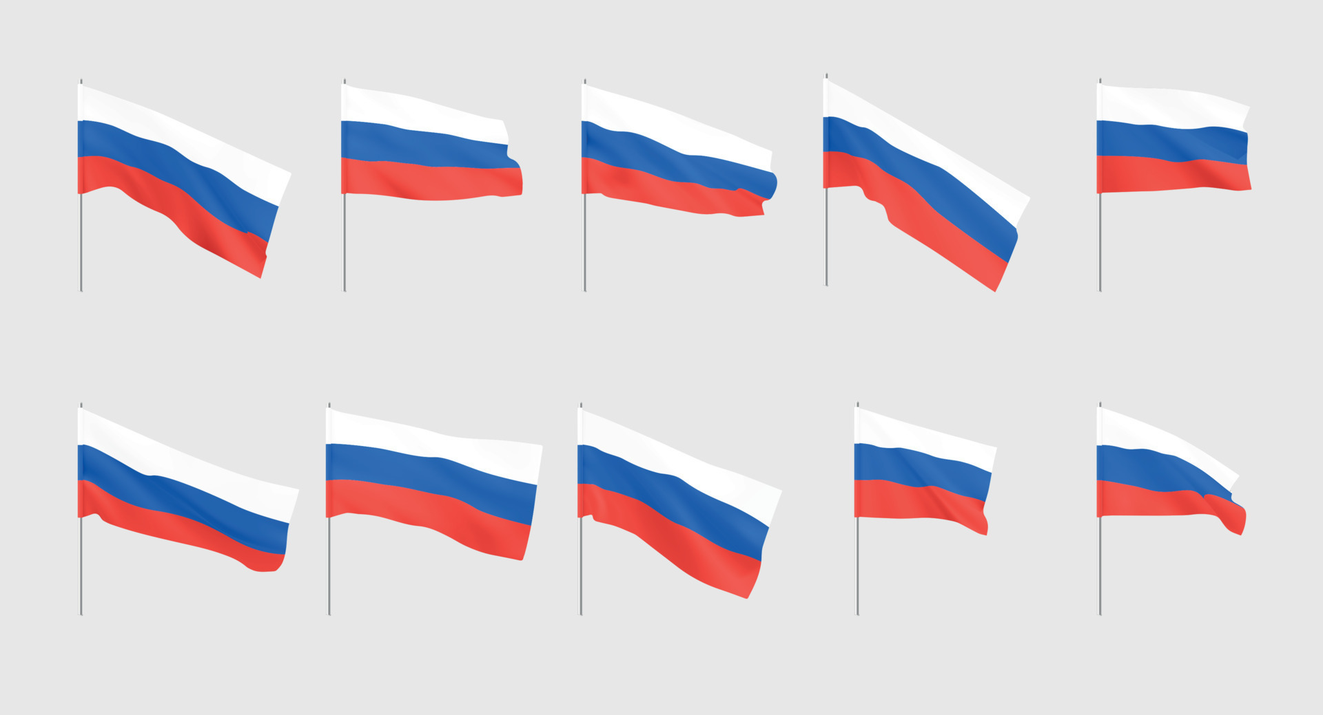 bandeira da rússia. bandeira nacional realista da federação russa