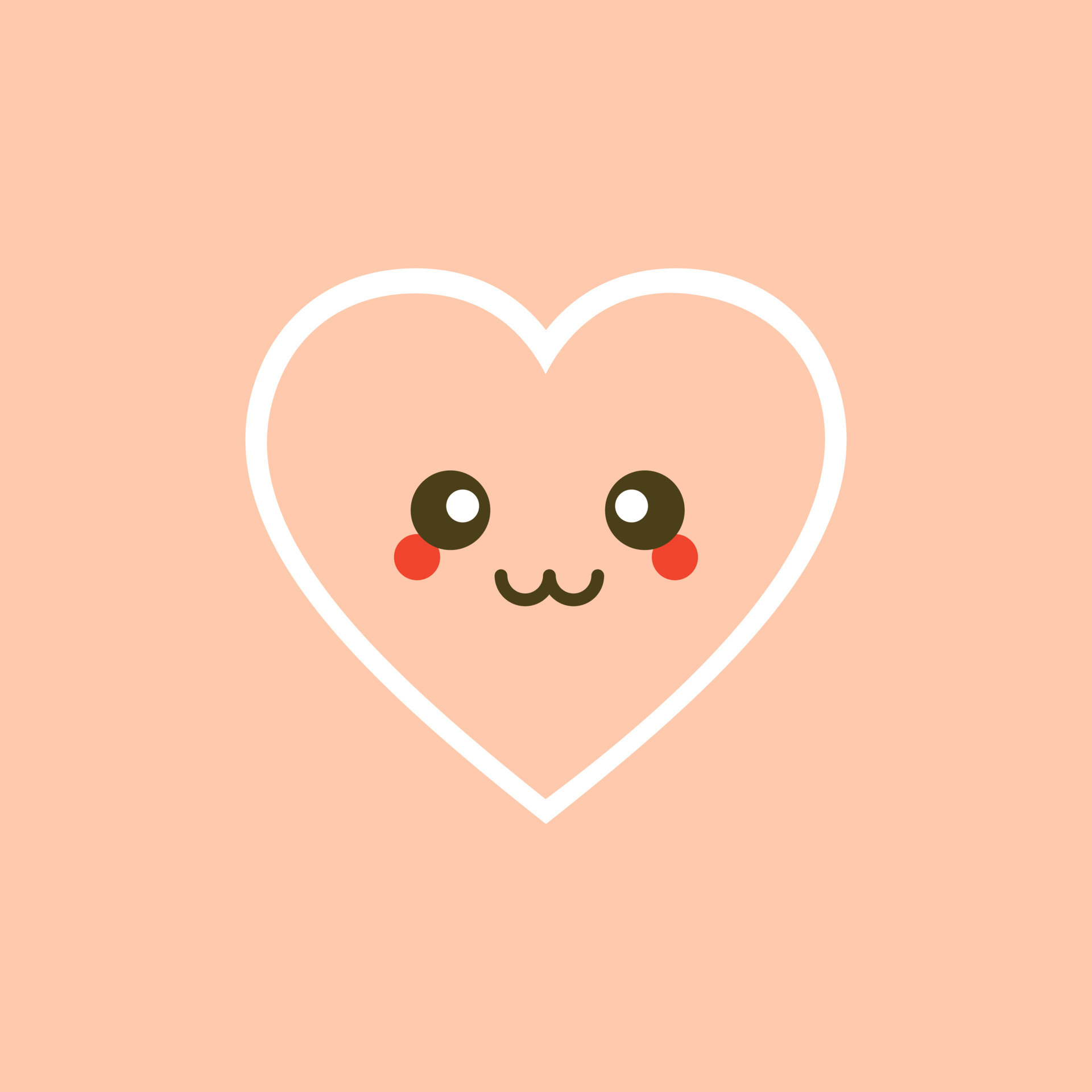 Do Kawaii Bonito Do ícone Do Personagem De Banda Desenhada Do Coração Do  Amor Do Emoticon Projeto Liso Ilustração Stock - Ilustração de forma,  romântico: 104202225