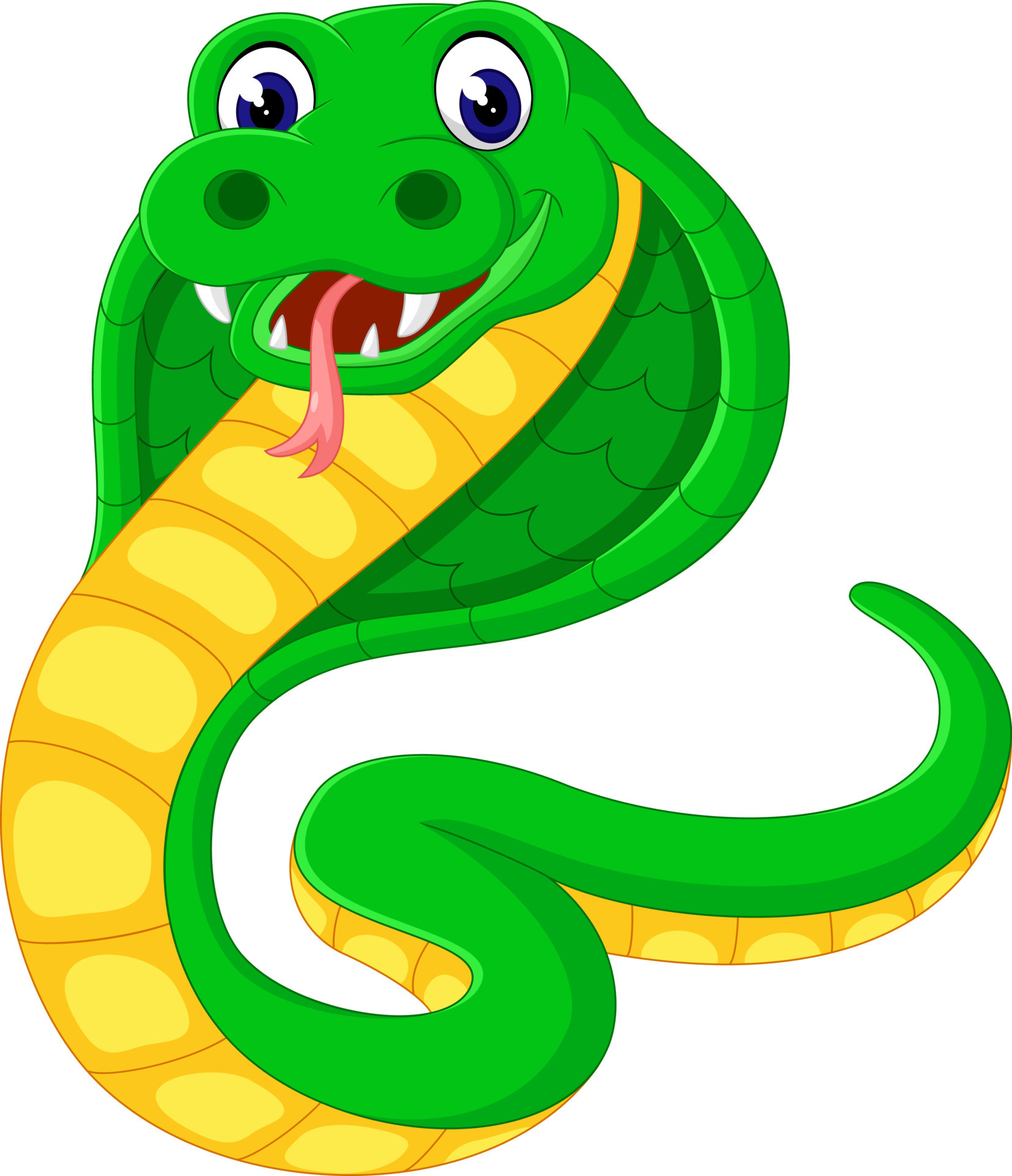 Ilustração Dos Desenhos Animados De Uma Cobra Royalty Free SVG