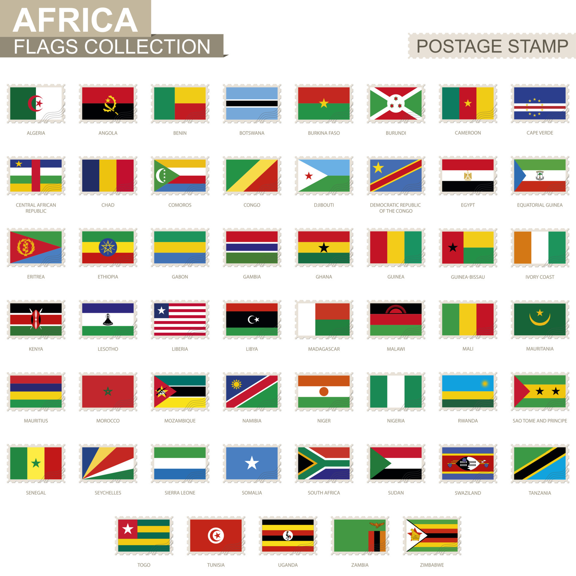 Bandeira dos Países da África