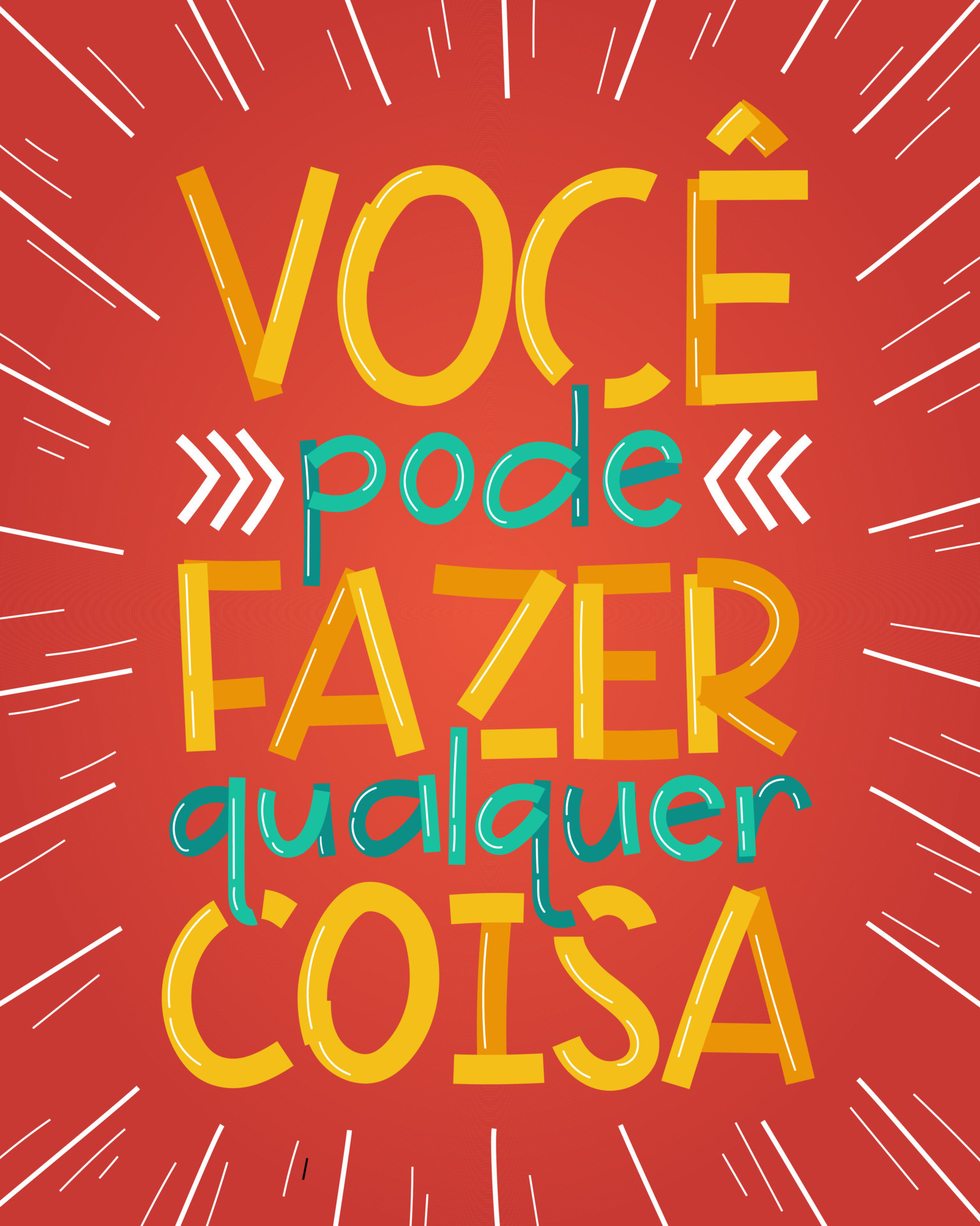 Cartaz de colagem em português do brasil tradução ok segunda-feira vamos  fazer isso