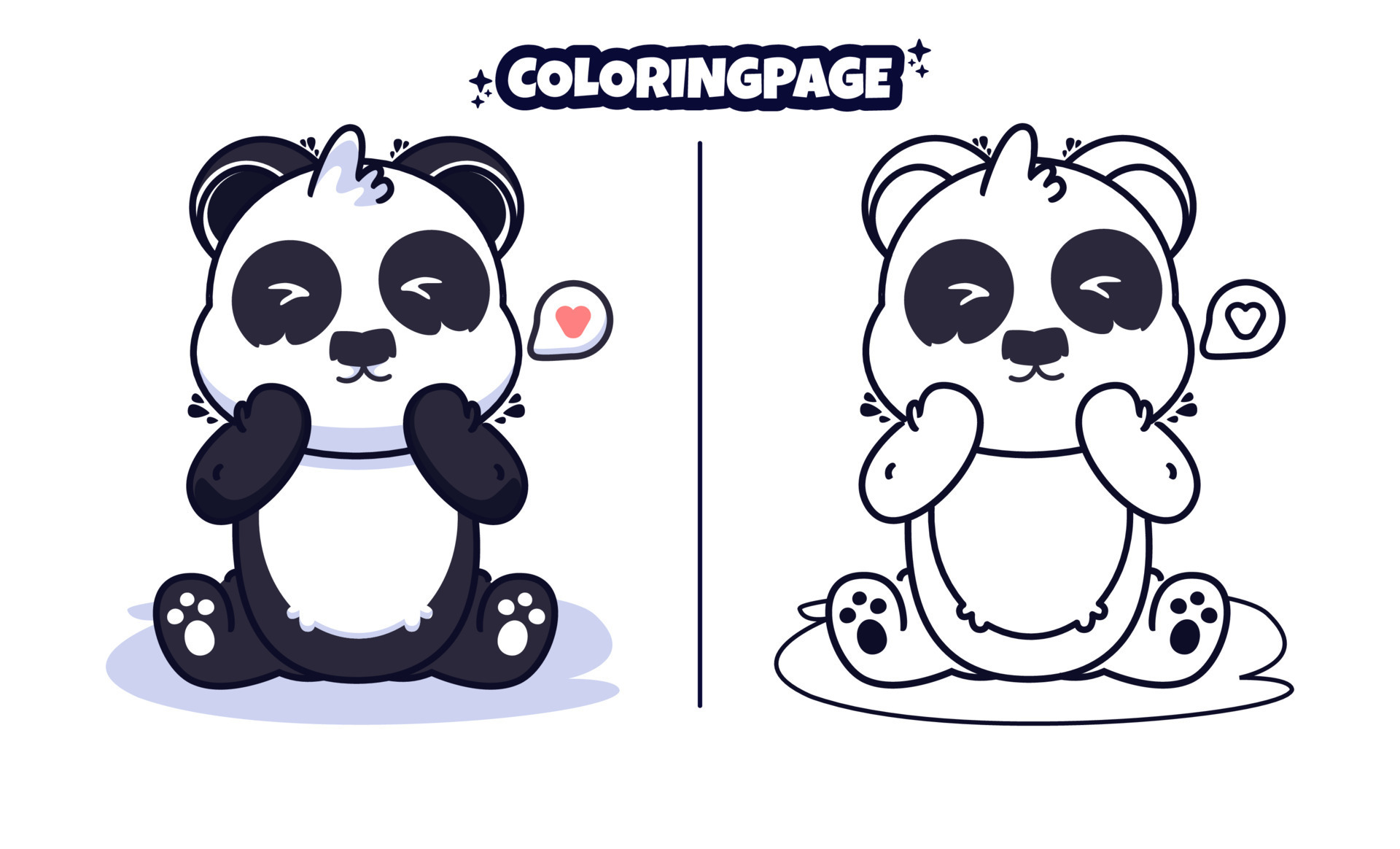 Panda Colorir Página - Arte vetorial de stock e mais imagens de