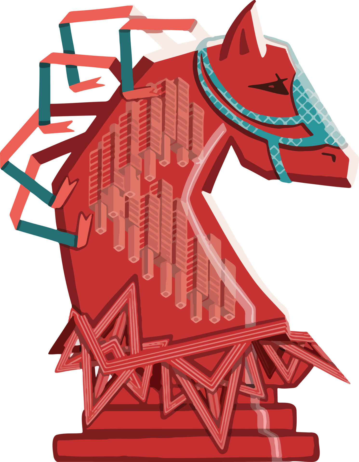 jogo de xadrez cavalo colorido desenho ilustração símbolo 7980552 Vetor no  Vecteezy