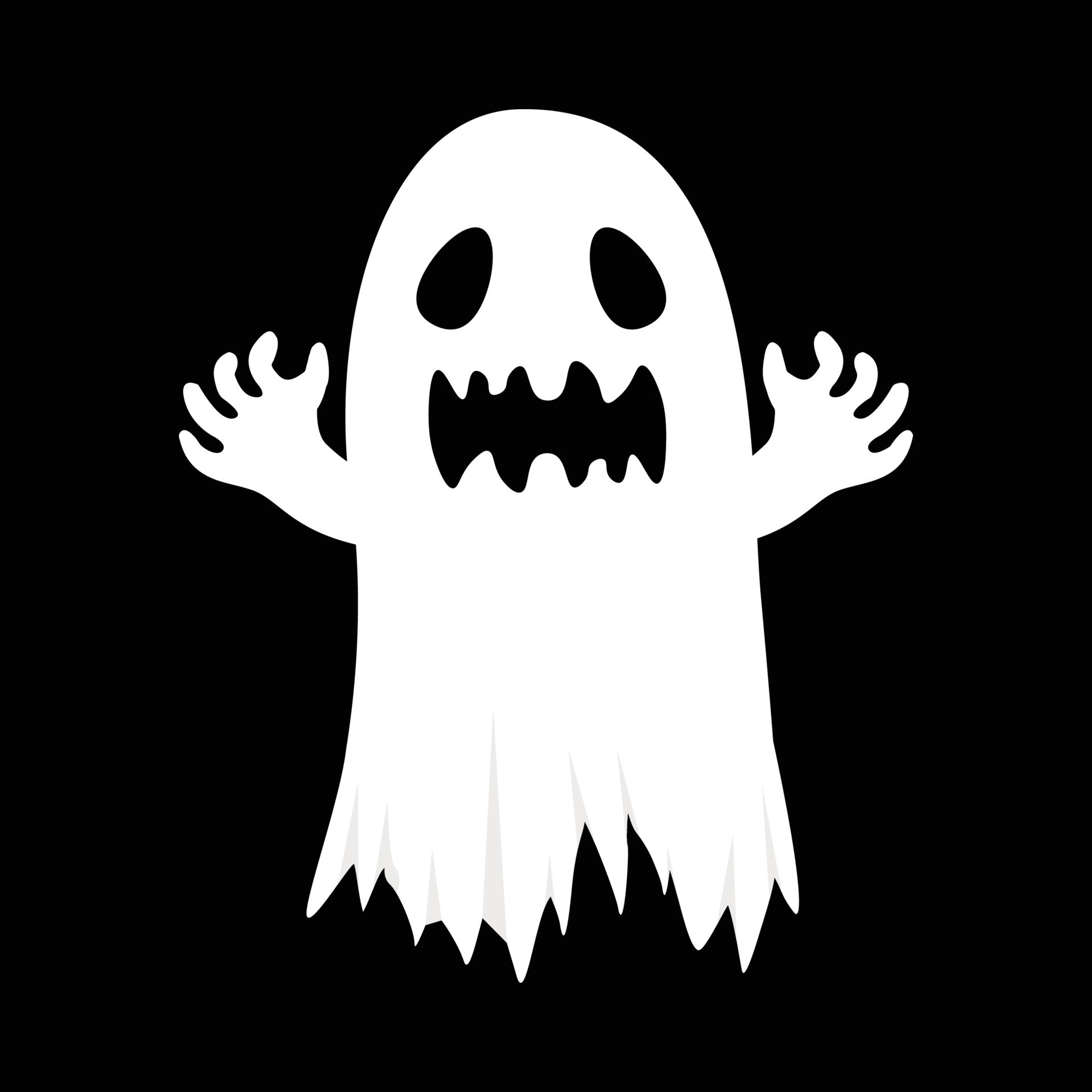 fantasma branco de halloween em um fundo transparente. fantasma com formas  abstratas. elemento de festa fantasma branco de halloween png. imagem  fantasma assustadora com uma cara assustadora. 11016941 PNG