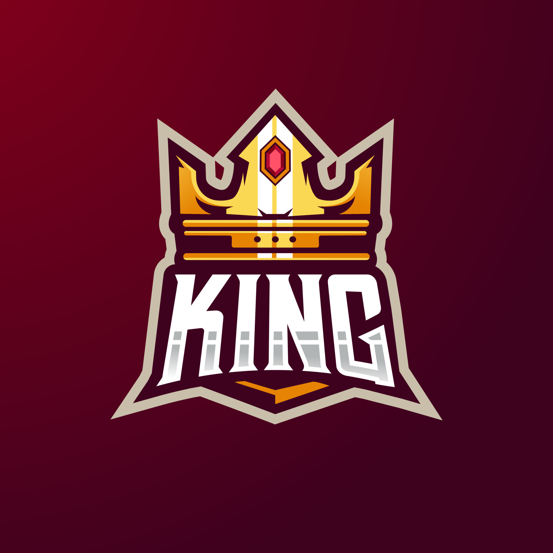 design de logotipo de jogos do rei real 5882455 Vetor no Vecteezy