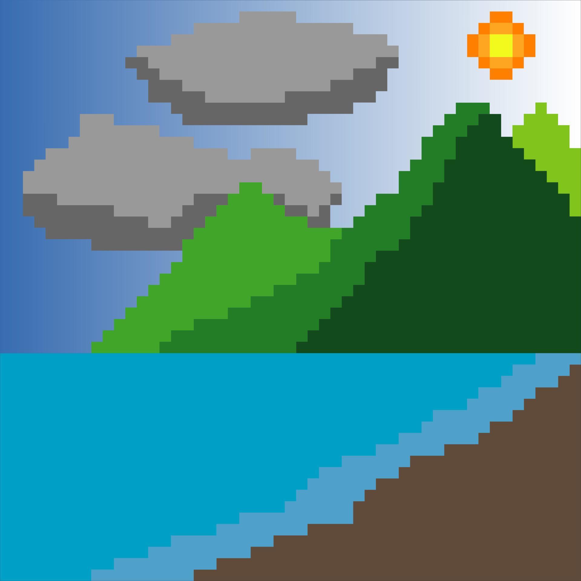 praia com pixel art. ilustração vetorial. 8202203 Vetor no Vecteezy