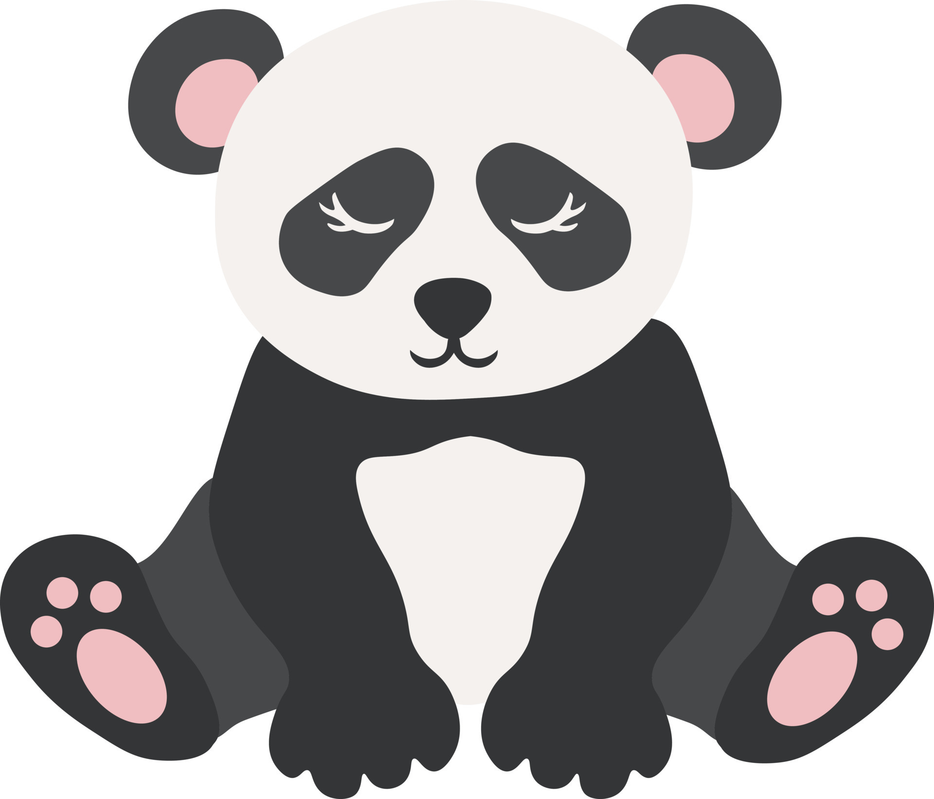 desenho simples de um panda fofo 3023543 Vetor no Vecteezy