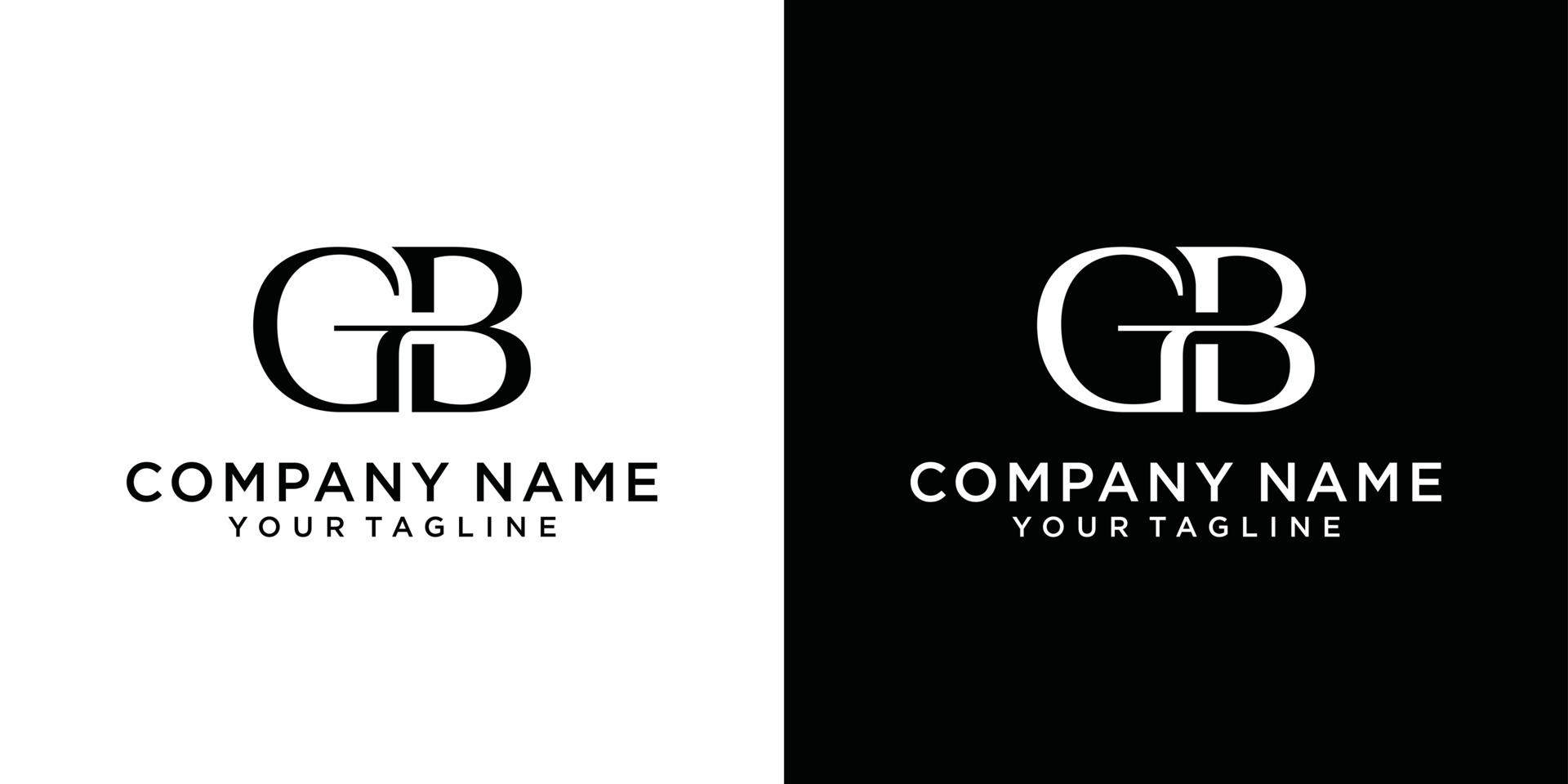 Carta gb conceito de design de logotipo profissional criativo bg