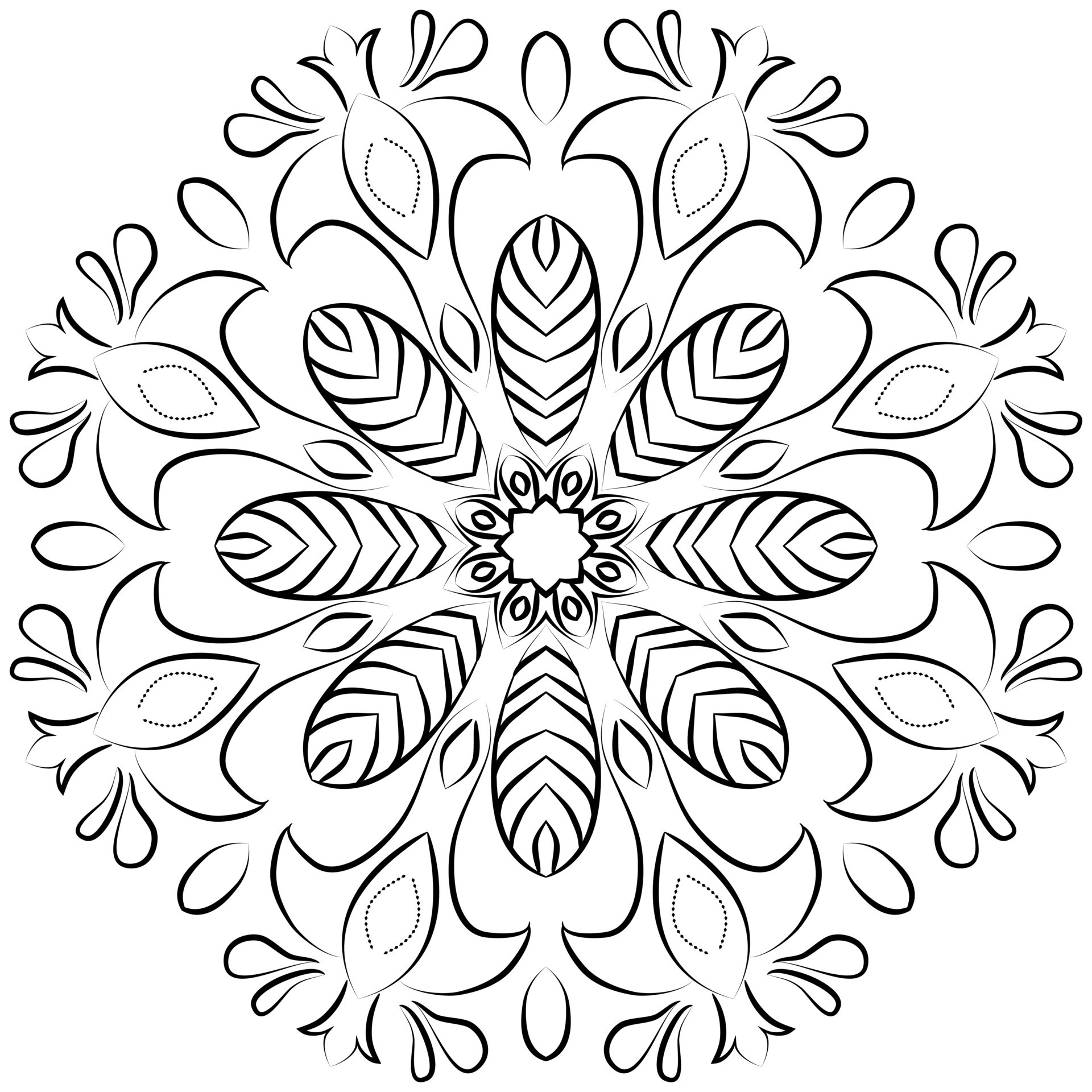 Desenho de Uma mandala de estilo árabe para Colorir  Desenho de mandala,  Flores art nouveau, Mandala art