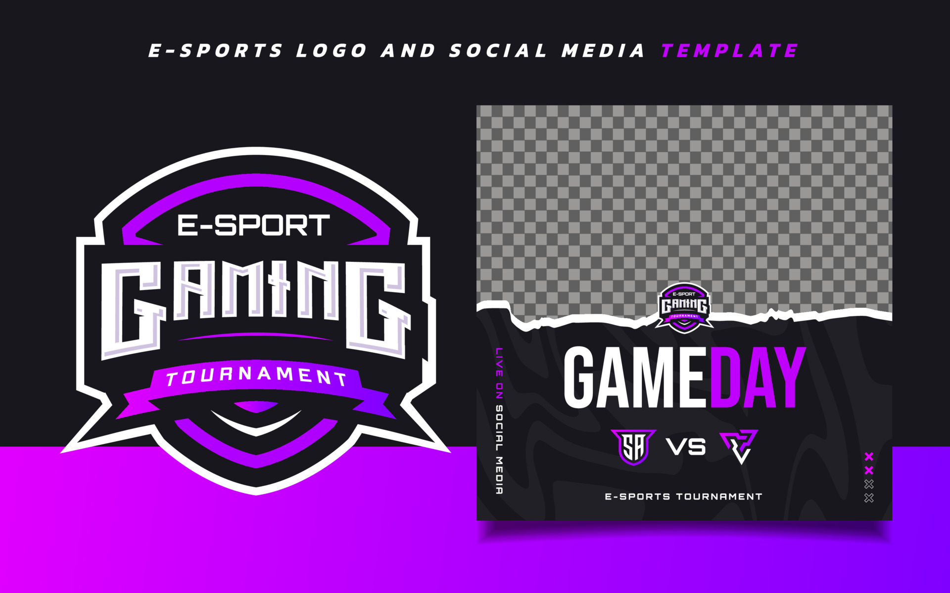 modelo de banner de jogos de esports de vitória com logotipo para mídias  sociais 7994840 Vetor no Vecteezy