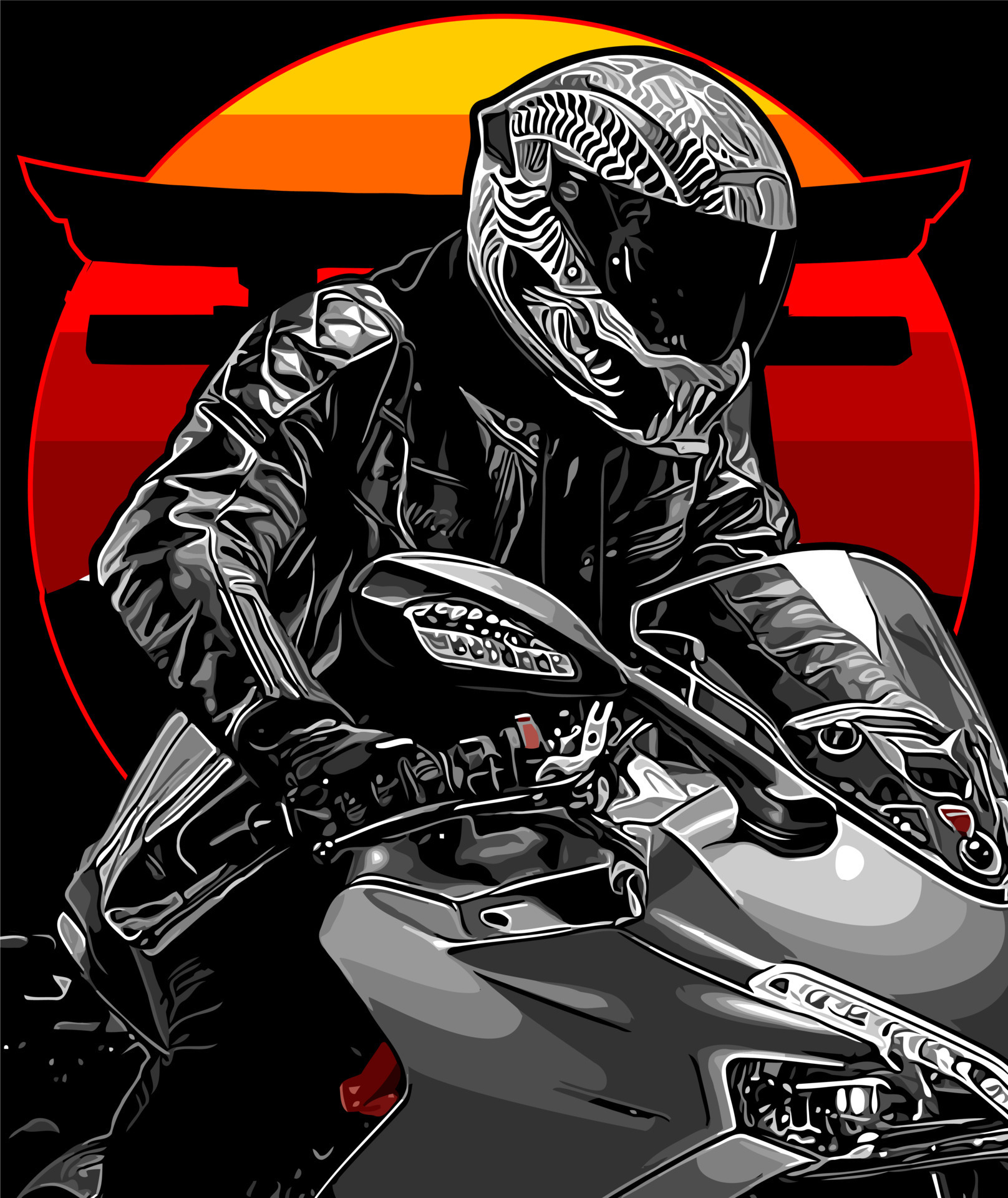 Bike, Saltos Na Motocicleta E Esportes Extremos Sportbike Motobike, Jogo Do  Corpo De Esporte Ilustração do Vetor - Ilustração de preto, fundo: 71901429