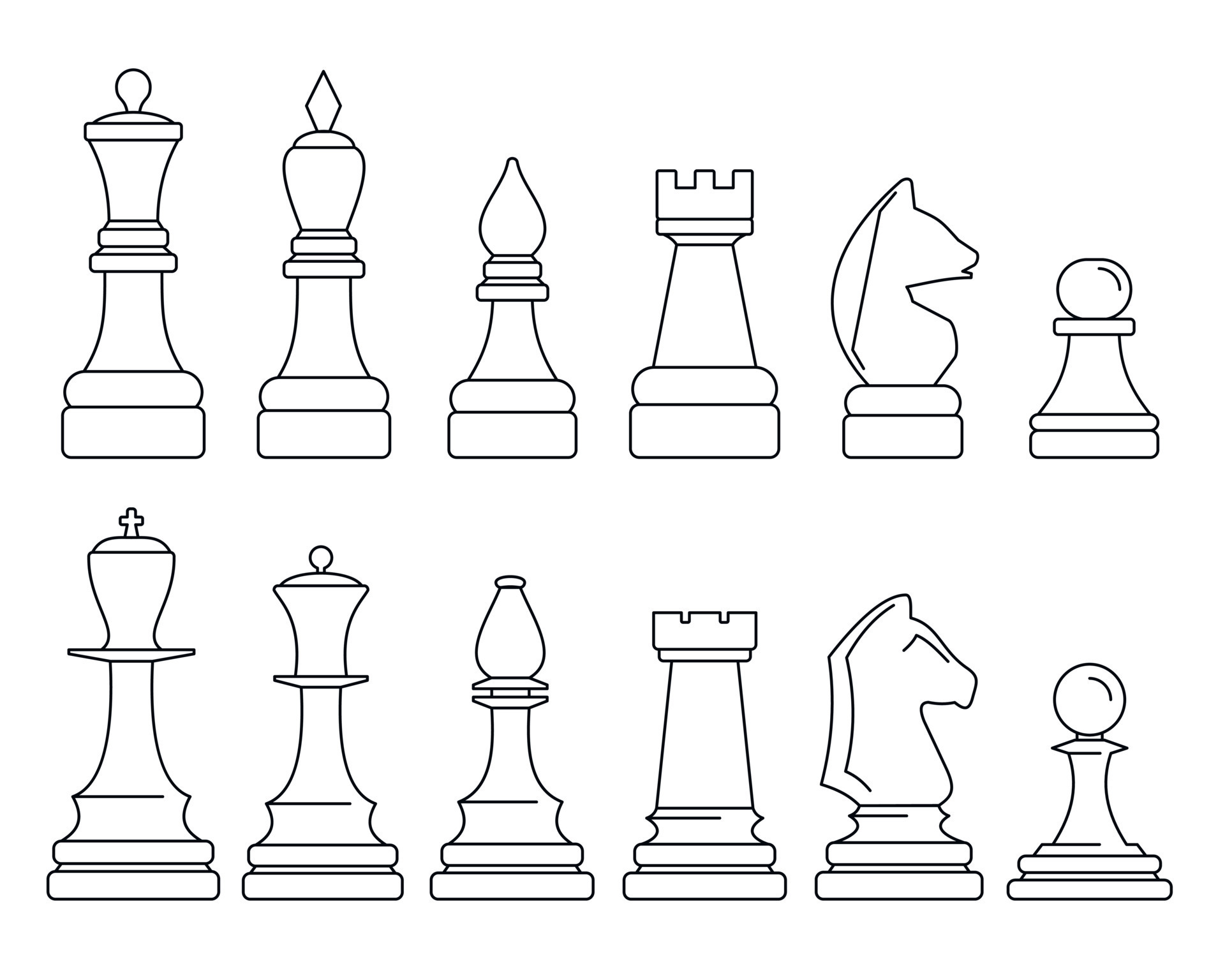 ícone de peão de xadrez, estilo de estrutura de tópicos 14281558 Vetor no  Vecteezy