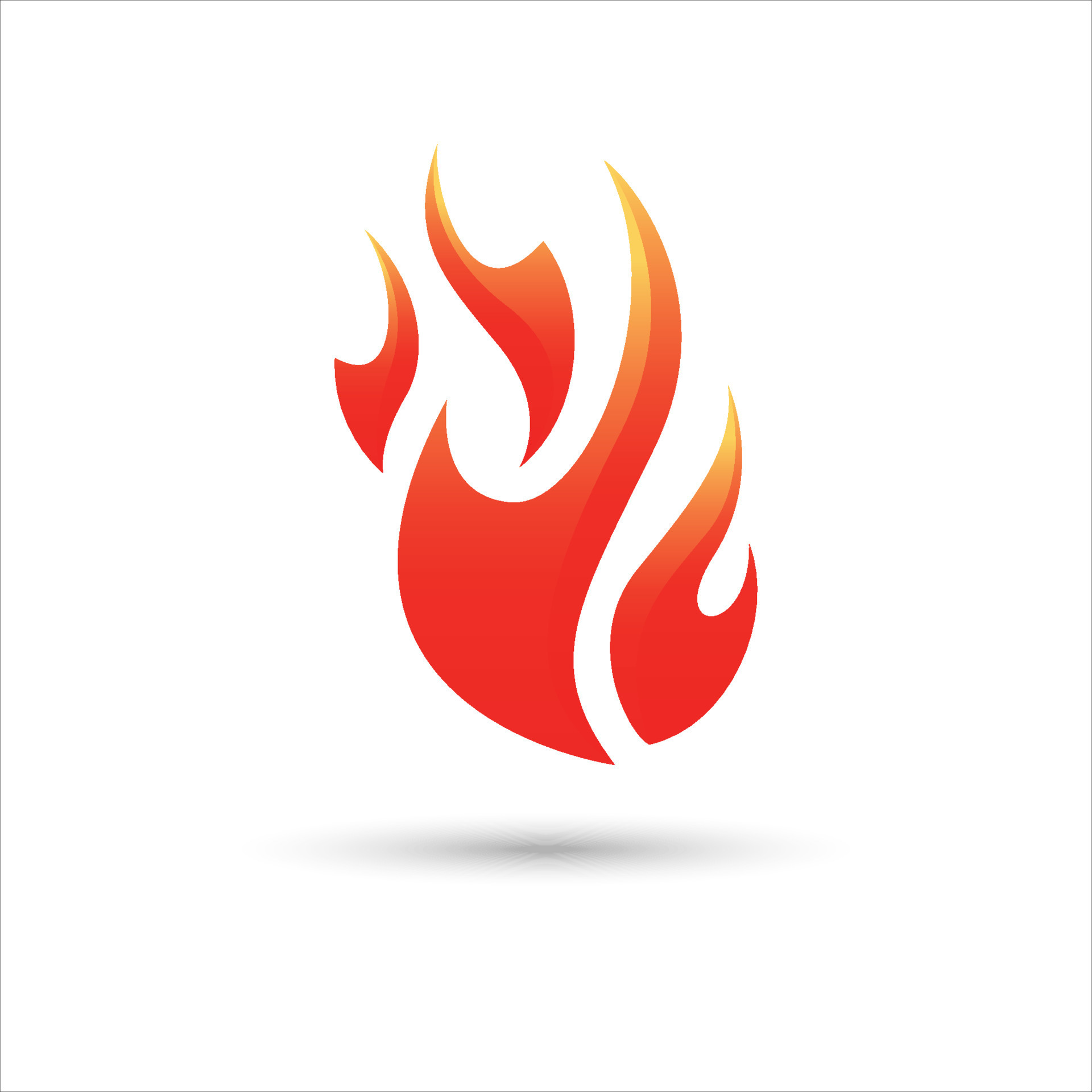 Design de logotipo de chama de fogo ícone de fogo símbolo de sinal de fogo  vetor grátis