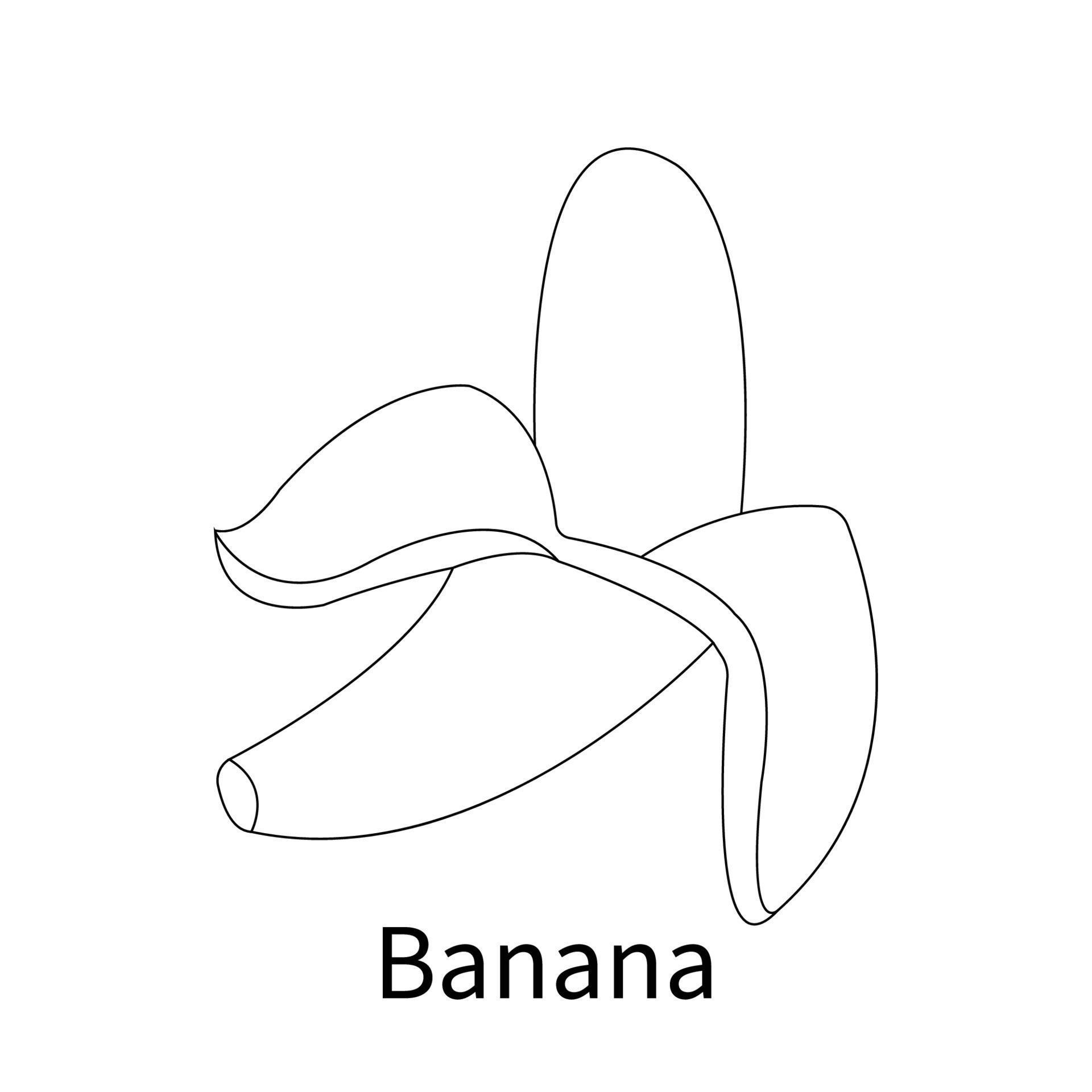 Vetores de Desenhos Simples De Frutas Para Colorir Livros e mais