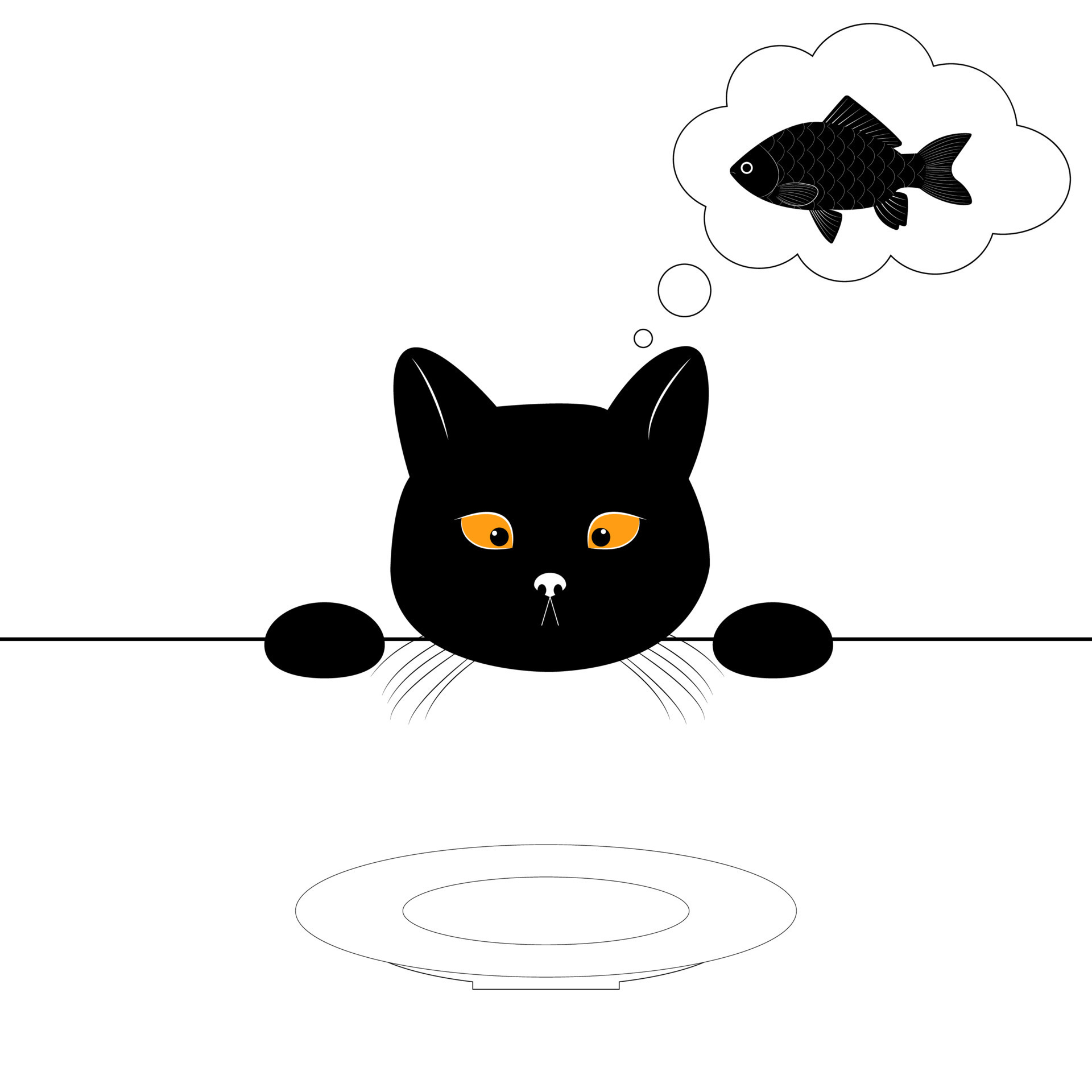 como desenhar um gato preto - super facil -passo a passo 