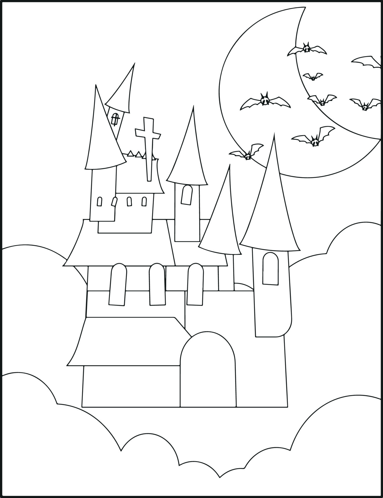 desenhos de halloween para colorir 9402886 Vetor no Vecteezy