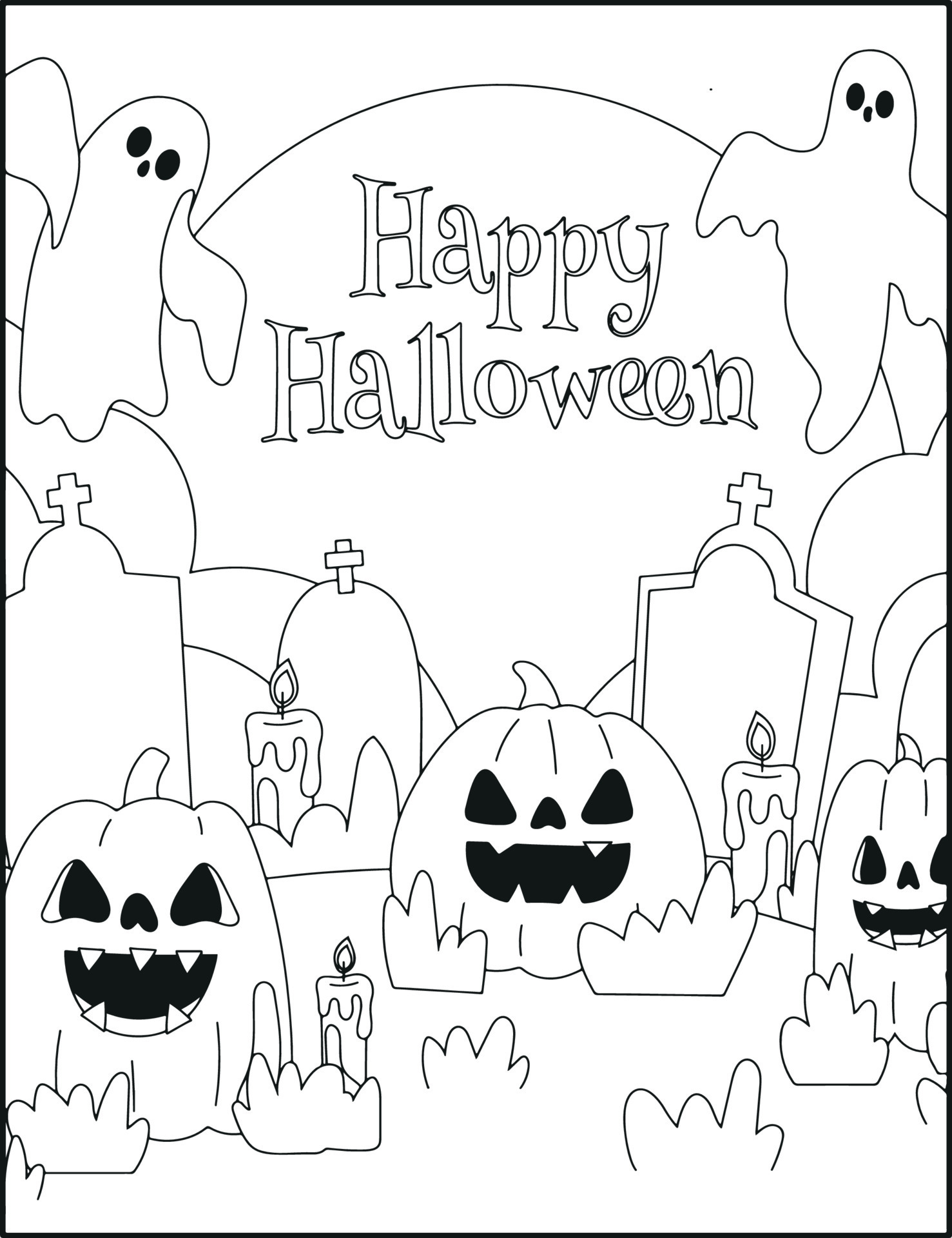 Desenhos De Halloween para Colorir Para Colorir