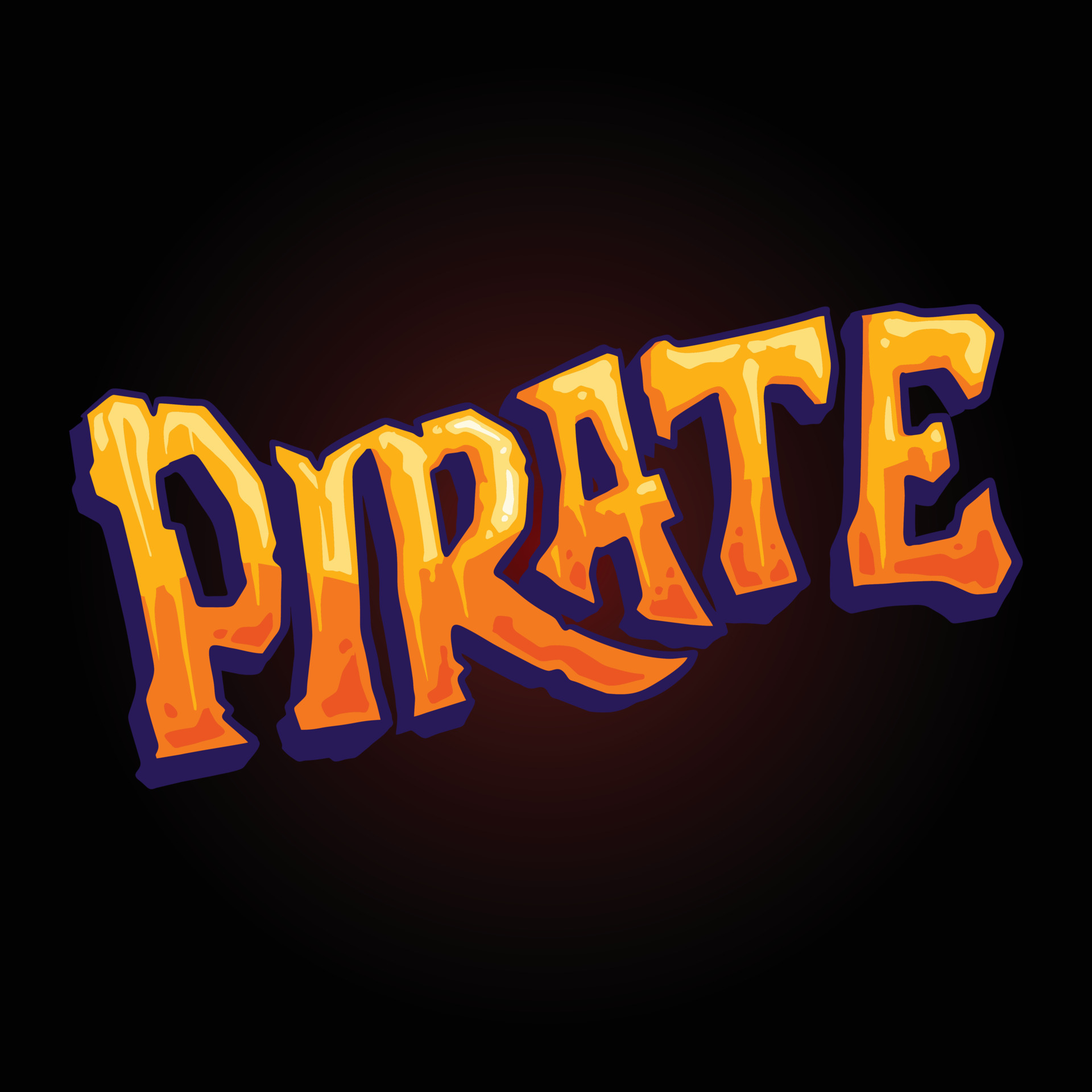 Modelo de logotipo de pirata desenhado à mão