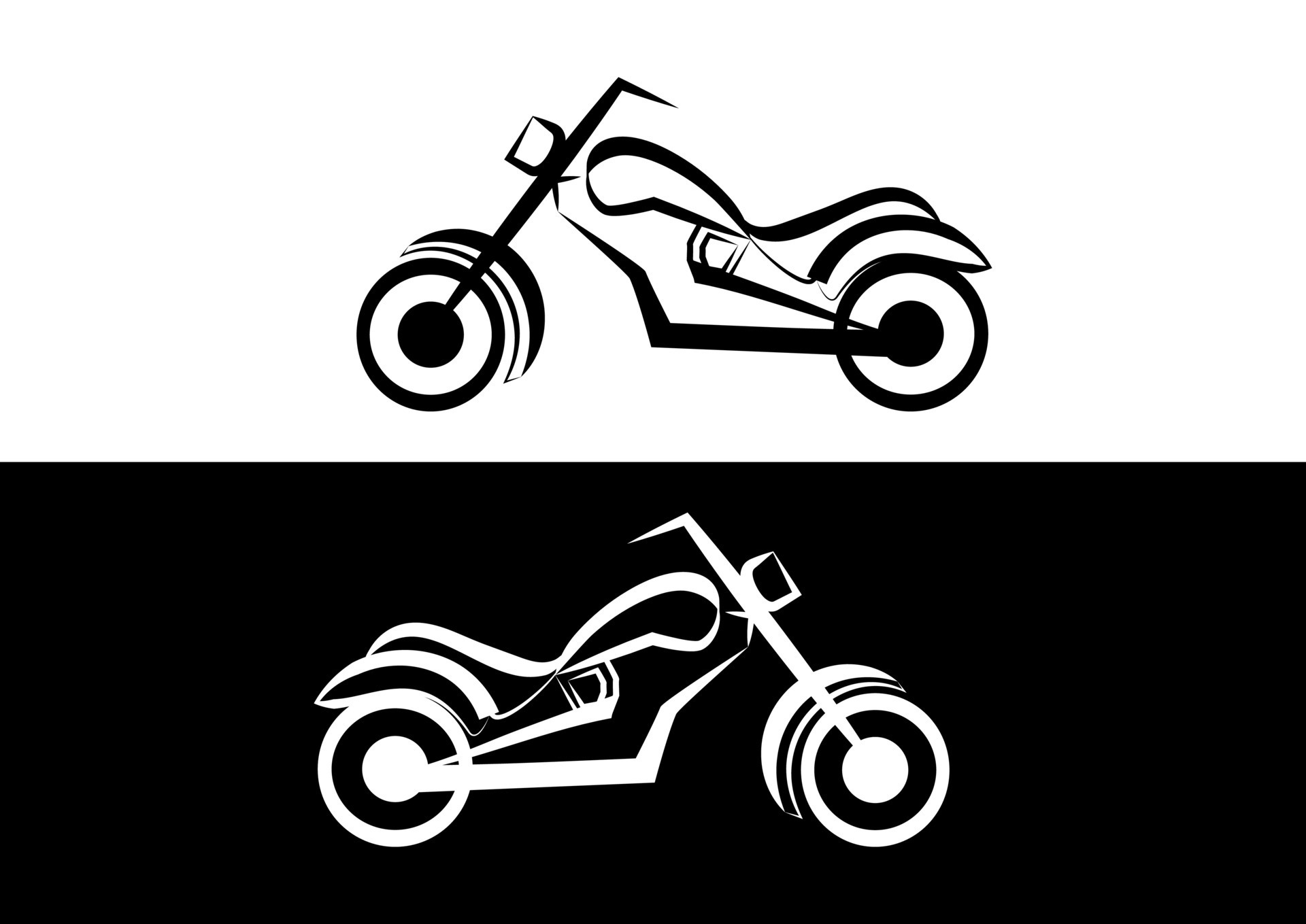 ilustração de trilha de moto preto e branco 15547732 Vetor no Vecteezy