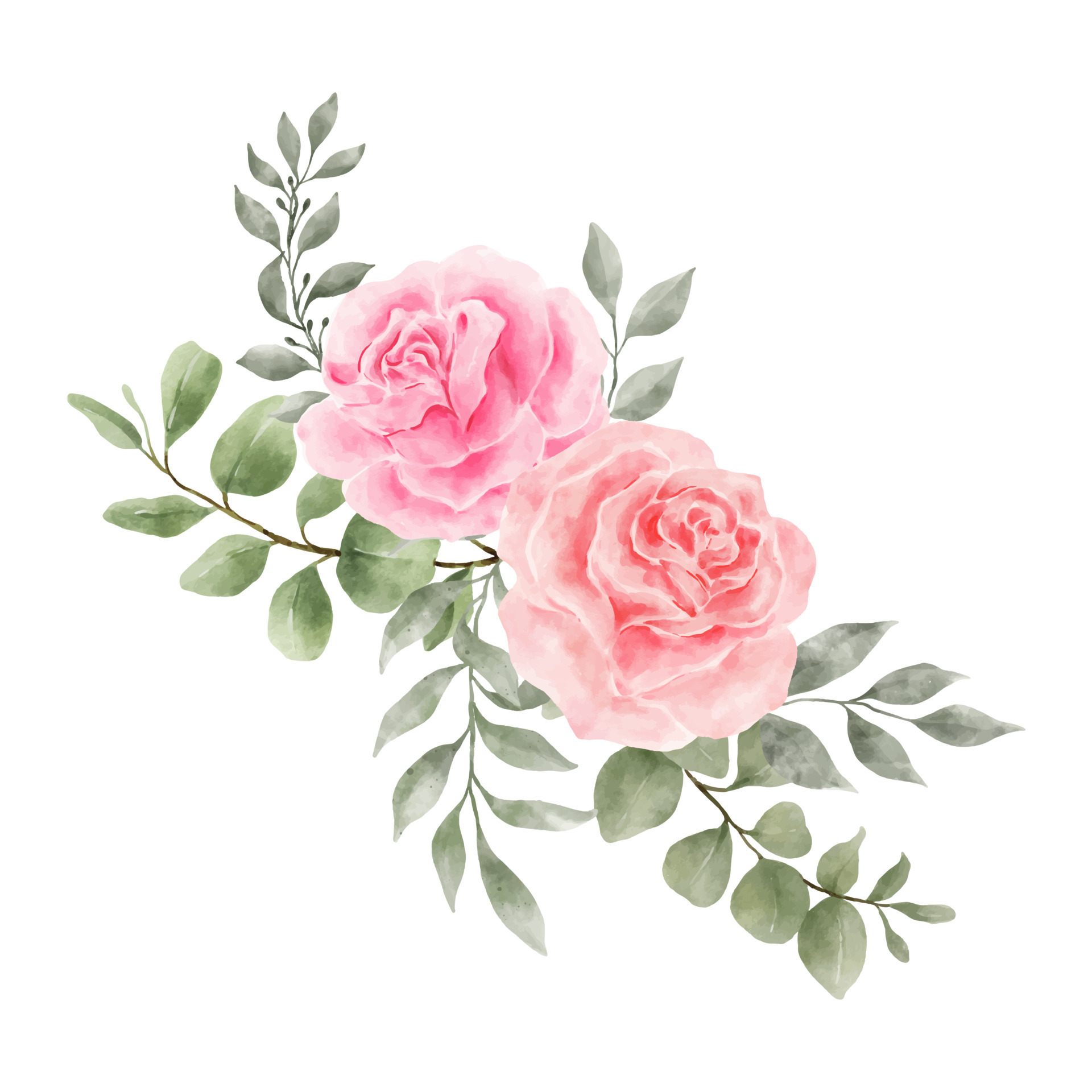 Convite Casamento Rosa Floral Aquarela Watercolor