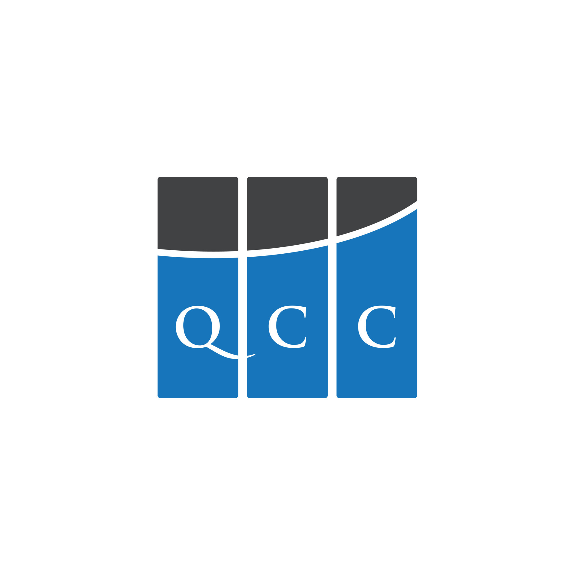 QCC letter technology logo design on white background. QCC creative initials letter IT logo ...