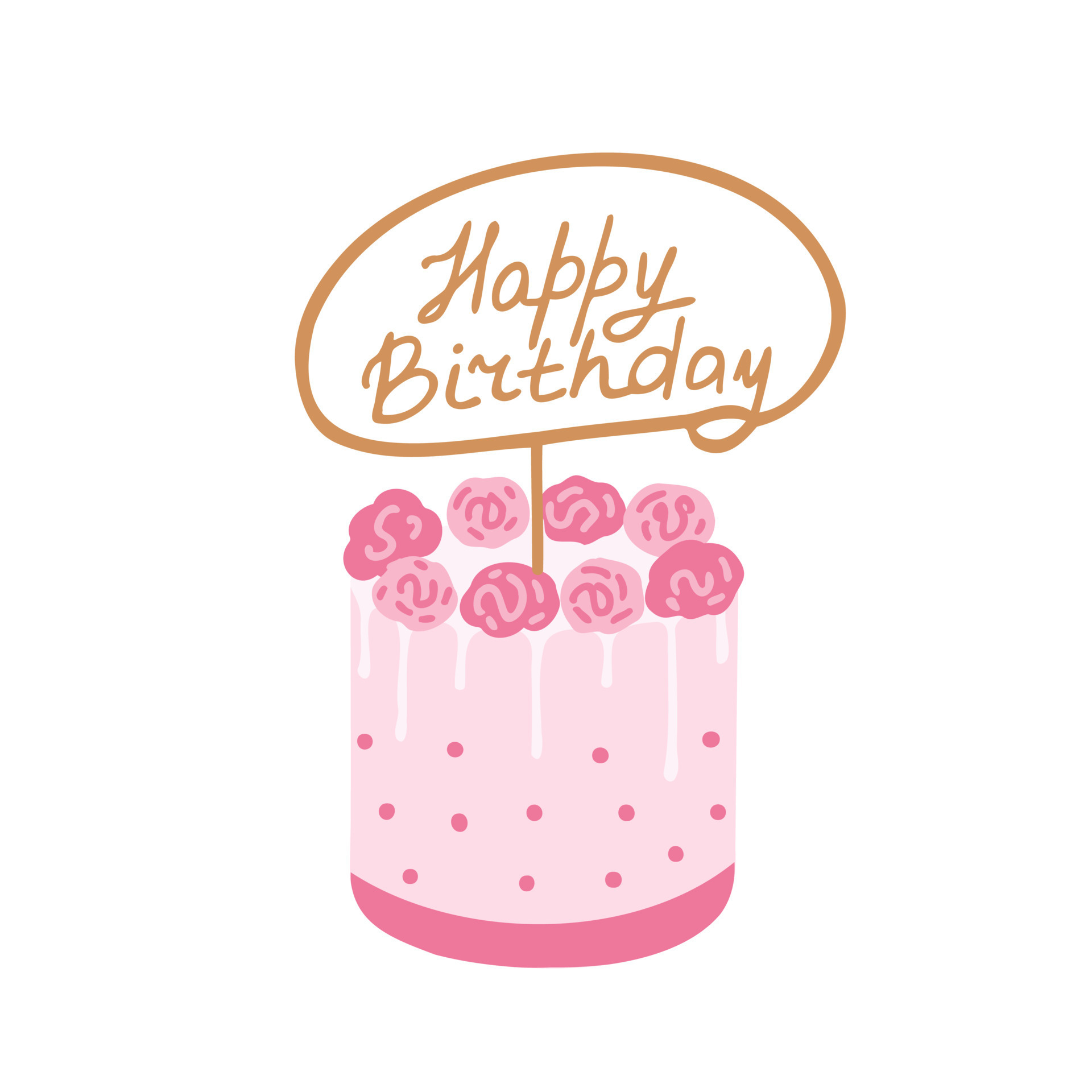cartão de feliz aniversário com bolo colorido bolo praty fofo.  ilustração vetorial 6835656 Vetor no Vecteezy