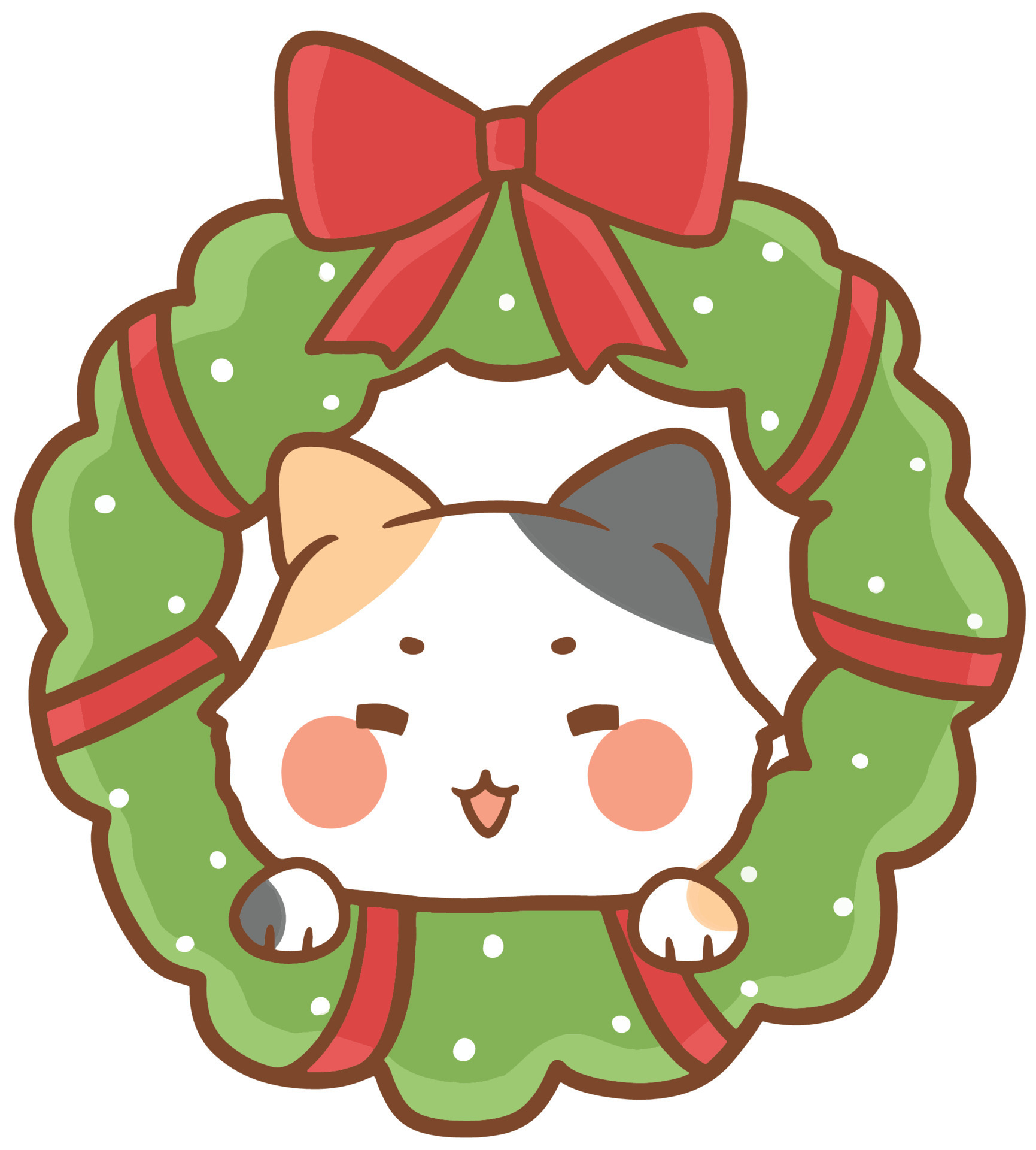 ilustração de desenho animado de natal anime de personagem kawaii