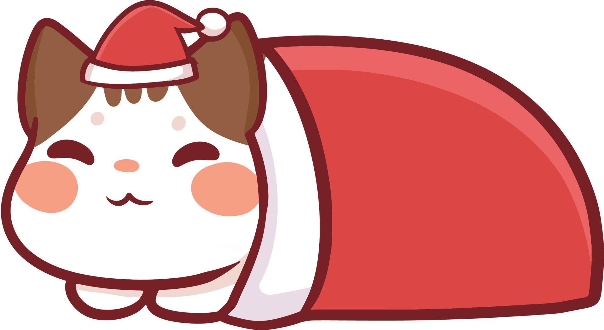 ilustração de desenho animado de natal anime de personagem kawaii