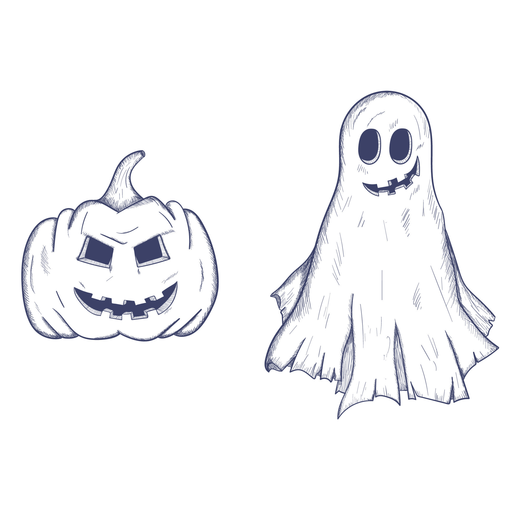 Como Desenhar Ilustração Vetor Fantasma Esqueleto Halloween Desenhe  Fantasma Esqueleto imagem vetorial de NutkinsJ© 614065140