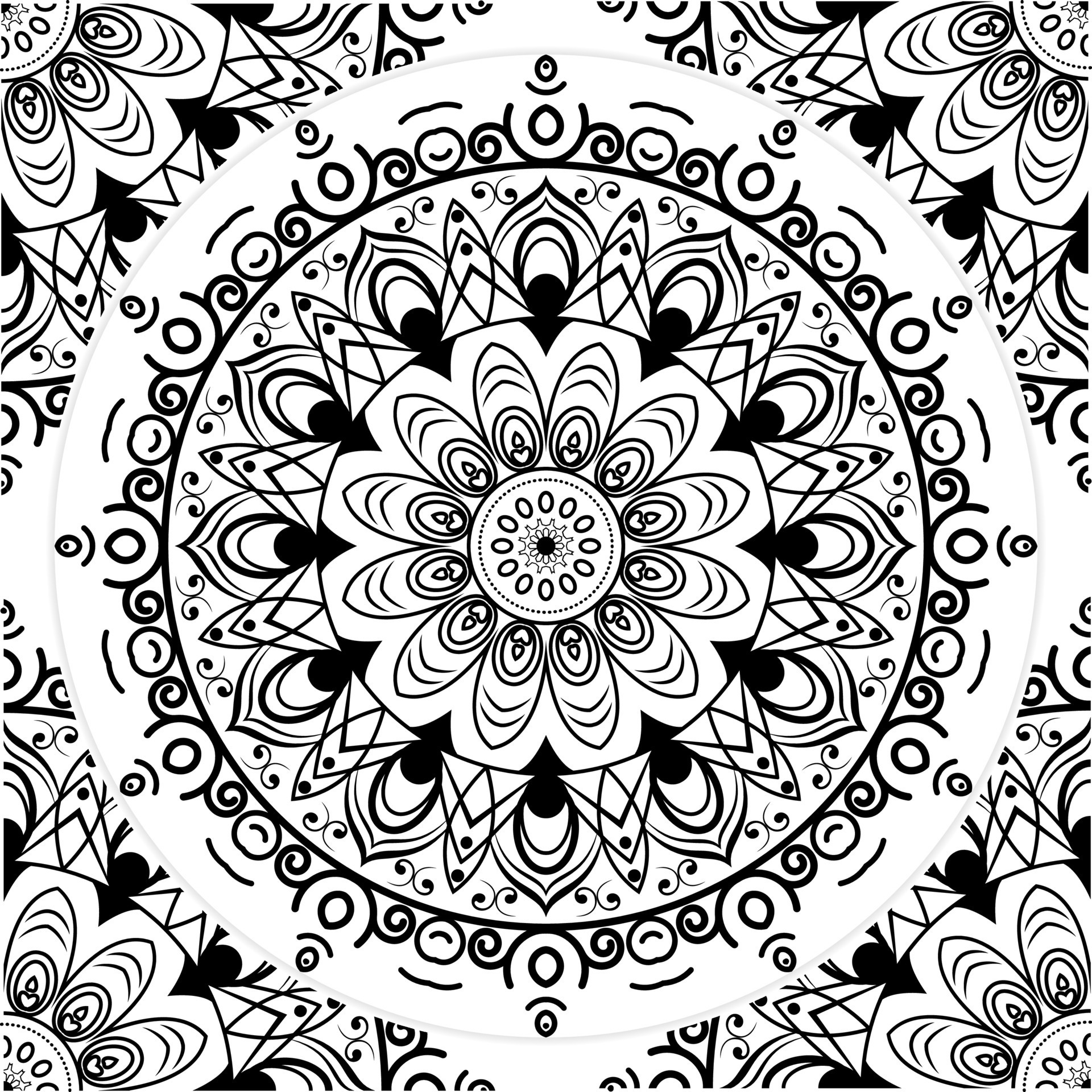 Página para colorir mandala para adulto