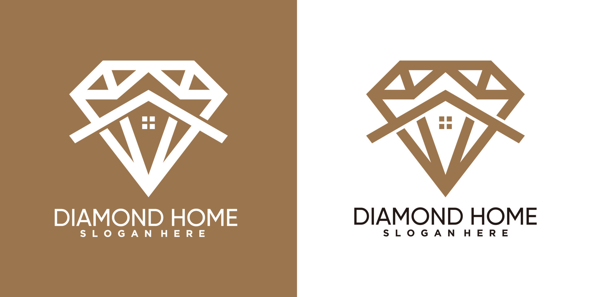 Logotipo de diamante criativo com o conceito de logotipo de