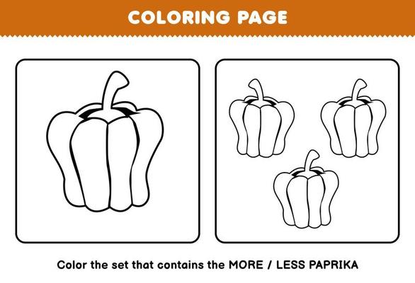 Ilustração em vetor desenho animado de capsicum vegetable set