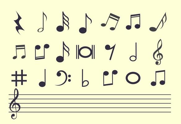 vetor símbolo de notação musical de clave de sol ou violino - sinal isolado  preto sobre fundo branco. 2258281 Vetor no Vecteezy