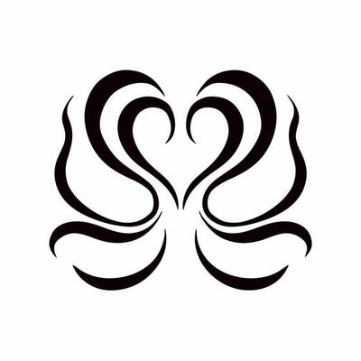 amor de coração em chamas no logotipo do símbolo de fogo no fundo branco.  conceito de design de tatuagem de estêncil tribal. ilustração vetorial  plana. 13711386 Vetor no Vecteezy