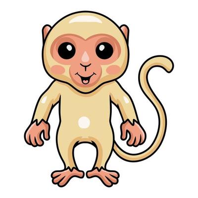 desenho de macaco albino bonitinho correndo 14459939 Vetor no Vecteezy