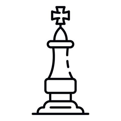 ícone do rei do xadrez preto, estilo cartoon 14522642 Vetor no Vecteezy