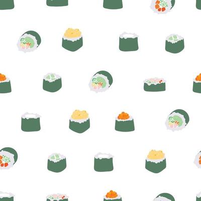 Sushi de pixel art e ícone de vetor de papel de menu de comida japonesa  para jogo de 8 bits em fundo branco