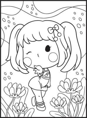 Cute Girls Coloring Pages for kids 17043476 Vector Art at Vecteezy