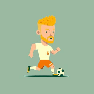 ilustração de jogador de futebol, pessoas jogando bola 10962525 Vetor no  Vecteezy