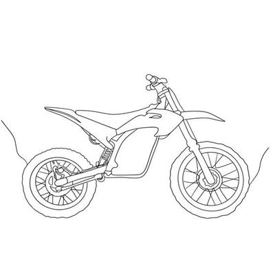 Esboço de desenho de moto de turismo