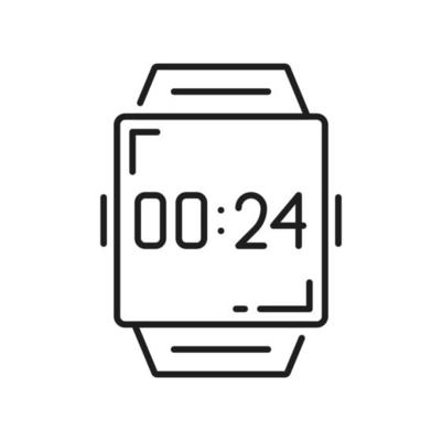 ícone de cor do smartwatch. relógio de pulso digital. mão instalando o  aplicativo de relógio inteligente. ilustração vetorial isolada 7318527  Vetor no Vecteezy