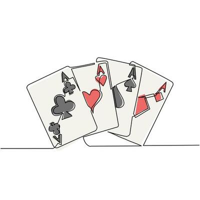 Naipe de cartão. copas, ouros, espadas e paus. cartas de jogar. ilustração  vetorial