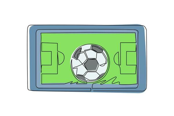 Smartphone com jogo online de bola de futebol ou fluxo de vídeo